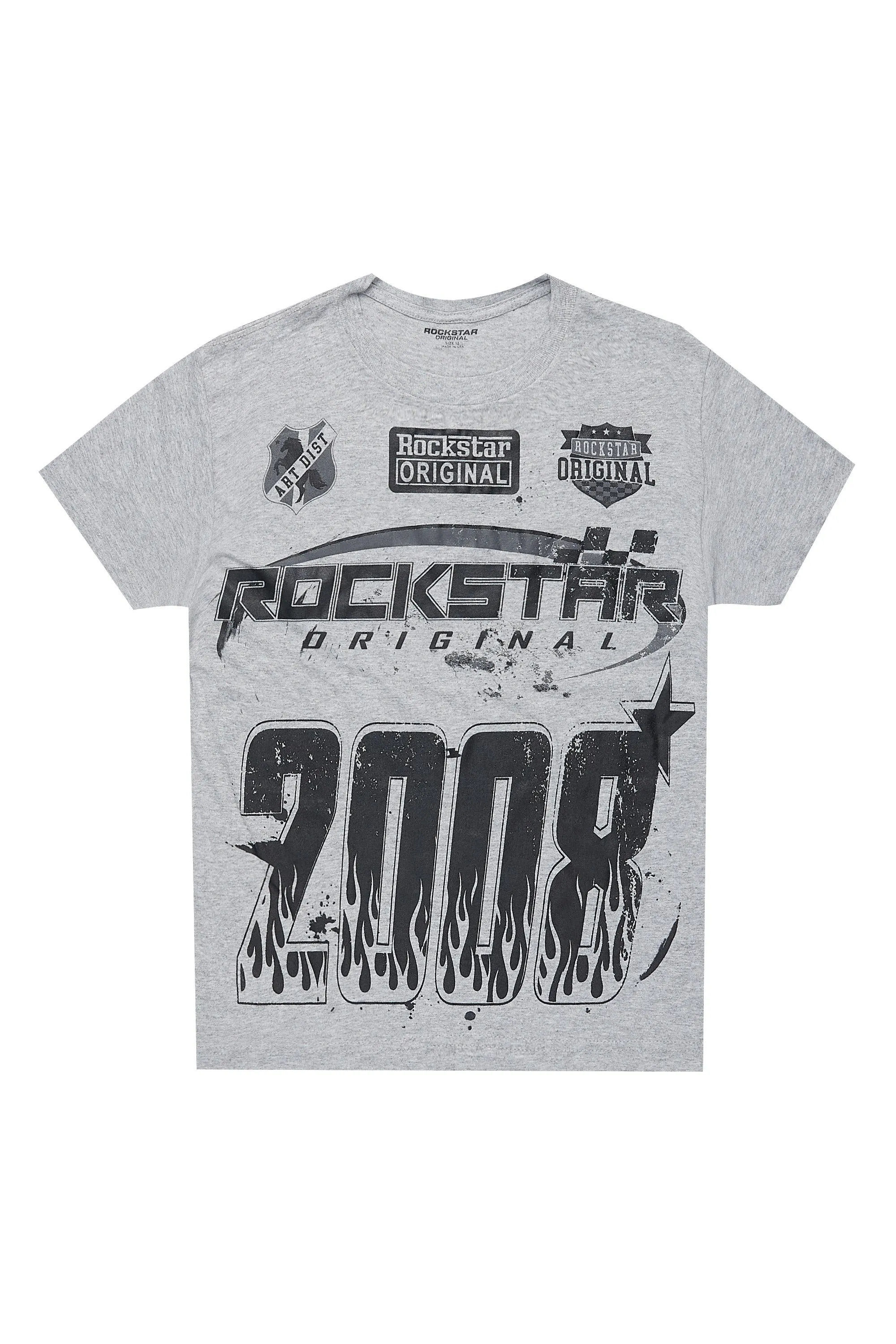 Boys Amos Grey/Black Graphic T-Shirt sold by Rockstar Original