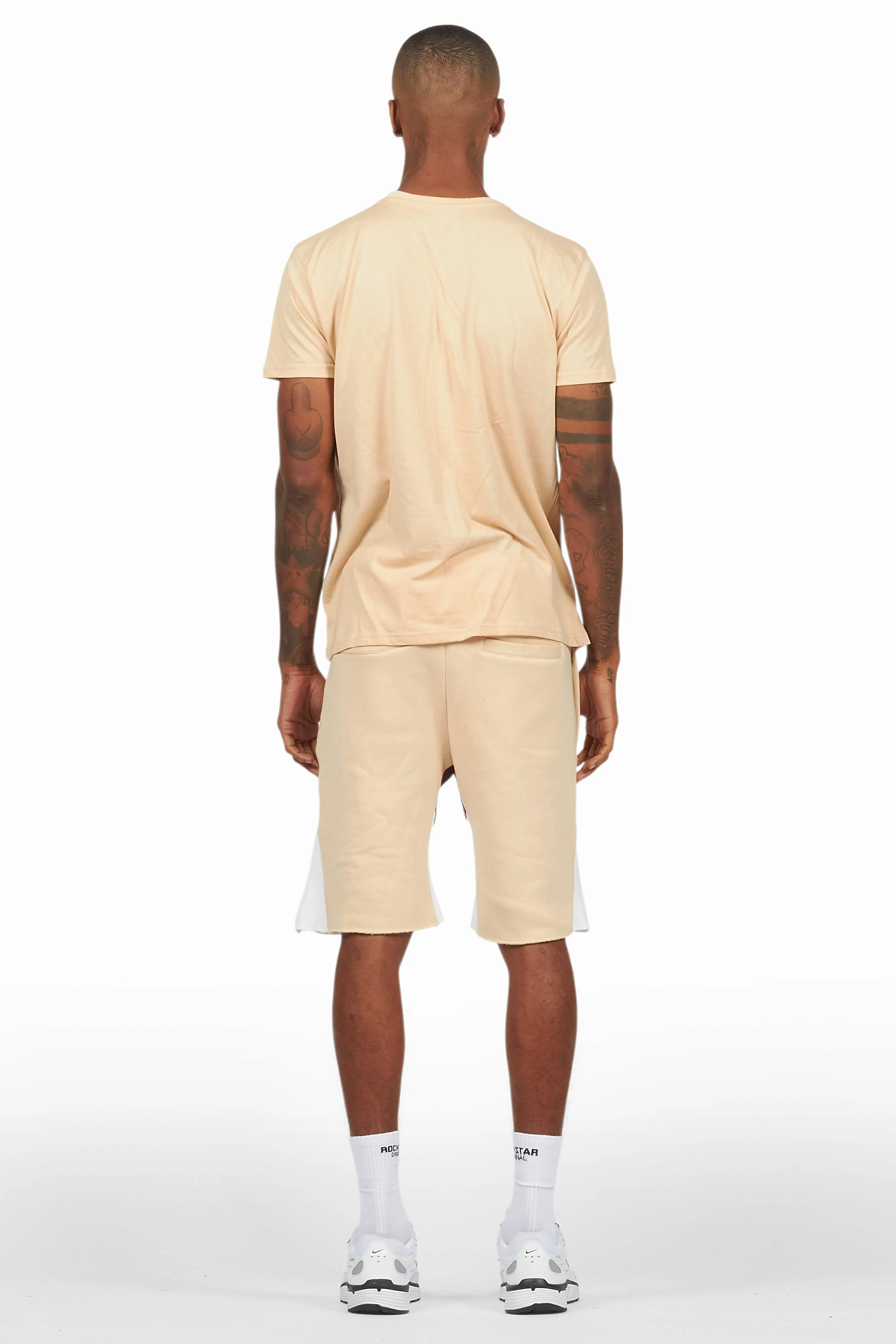 Madhur Beige/Pink T-Shirt/Short Set sold by Rockstar Original product image thumbnail 4