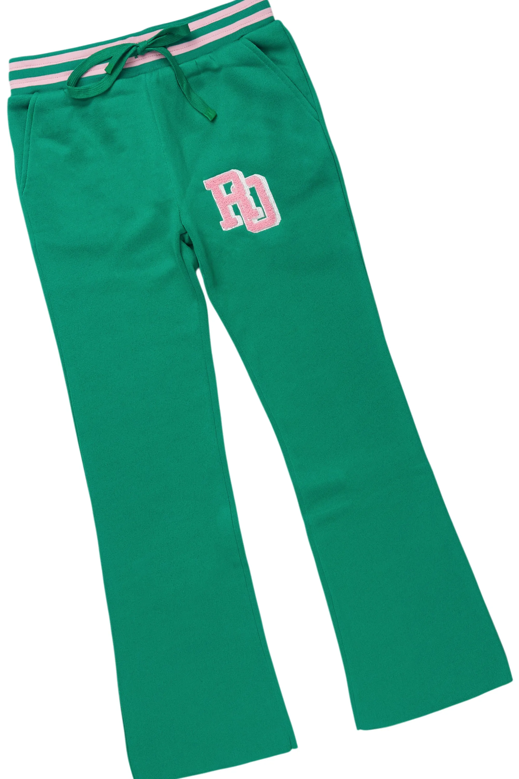 Girls Esmeralda Green Fleece Super Stacked Flare Track Set sold by Rockstar Original product image thumbnail 3