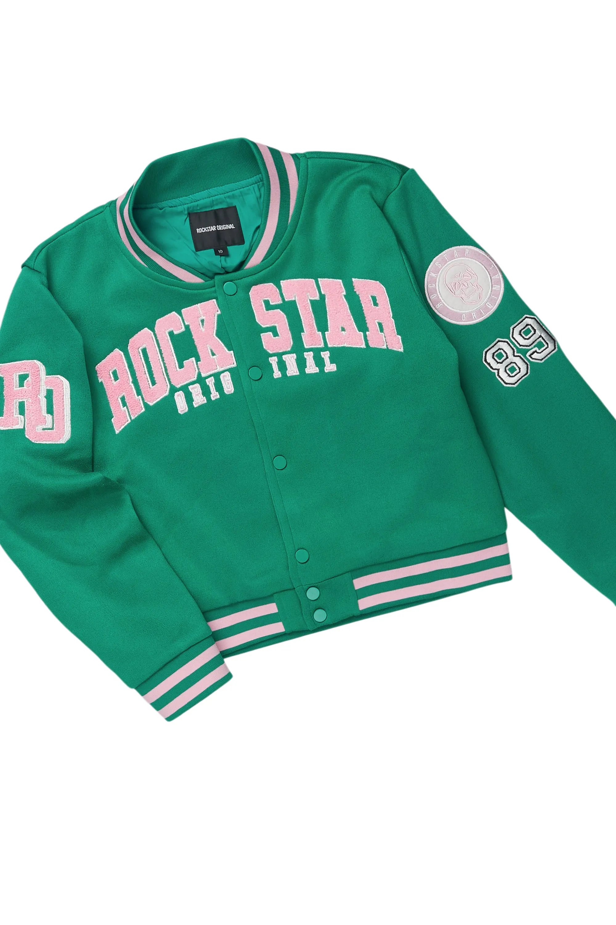Girls Esmeralda Green Fleece Super Stacked Flare Track Set sold by Rockstar Original product image thumbnail 2