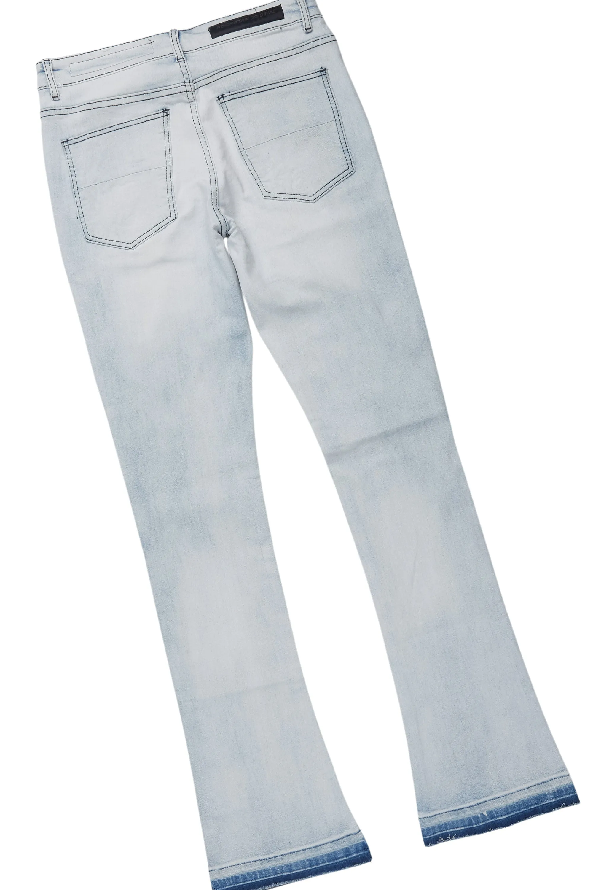 Drako White/Blue Oversized Graphic T-Shirt/Dag Stacked Flare Jean Set sold by Rockstar Original product image thumbnail 5