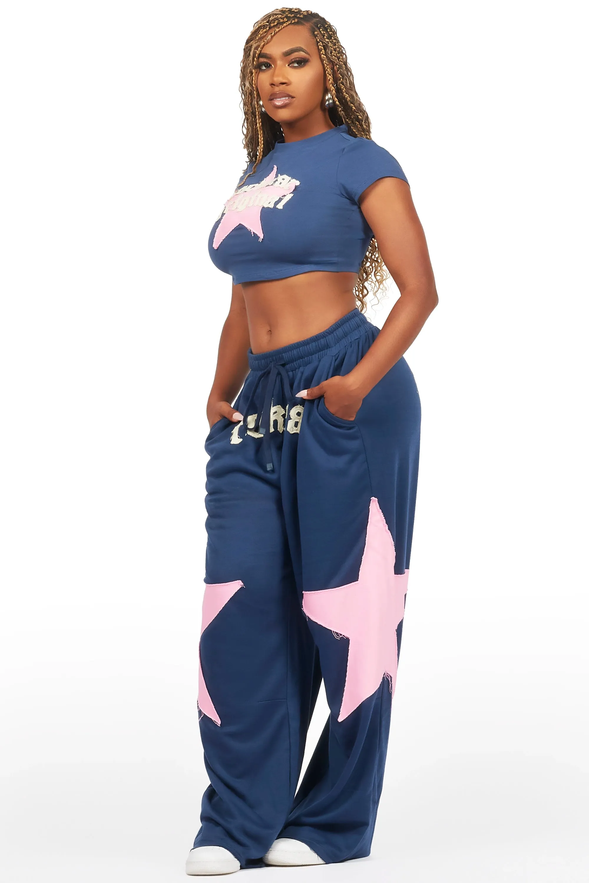 Shelley Navy T-Shirt Trackset sold by Rockstar Original product image thumbnail 3