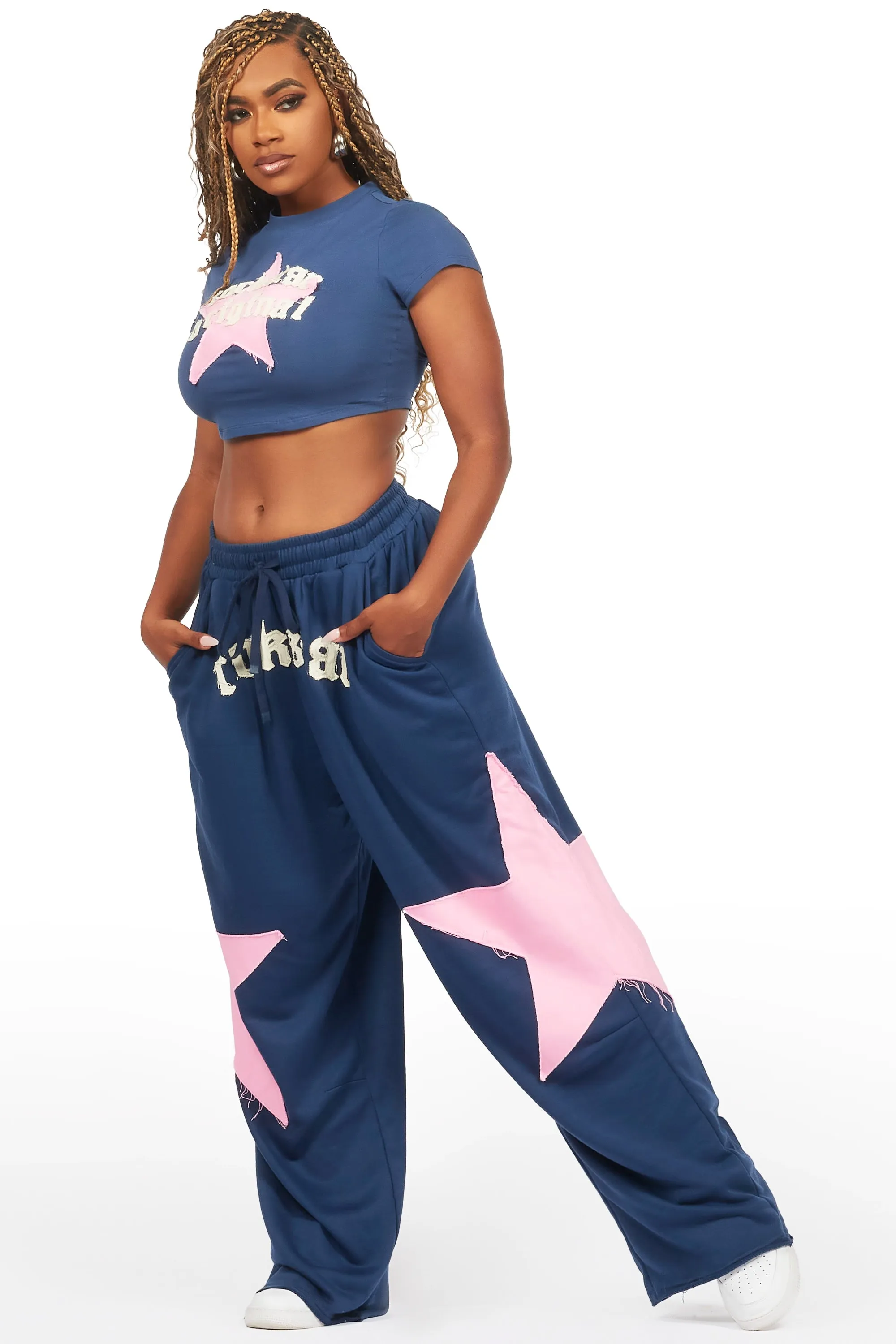 Shelley Navy T-Shirt Trackset sold by Rockstar Original