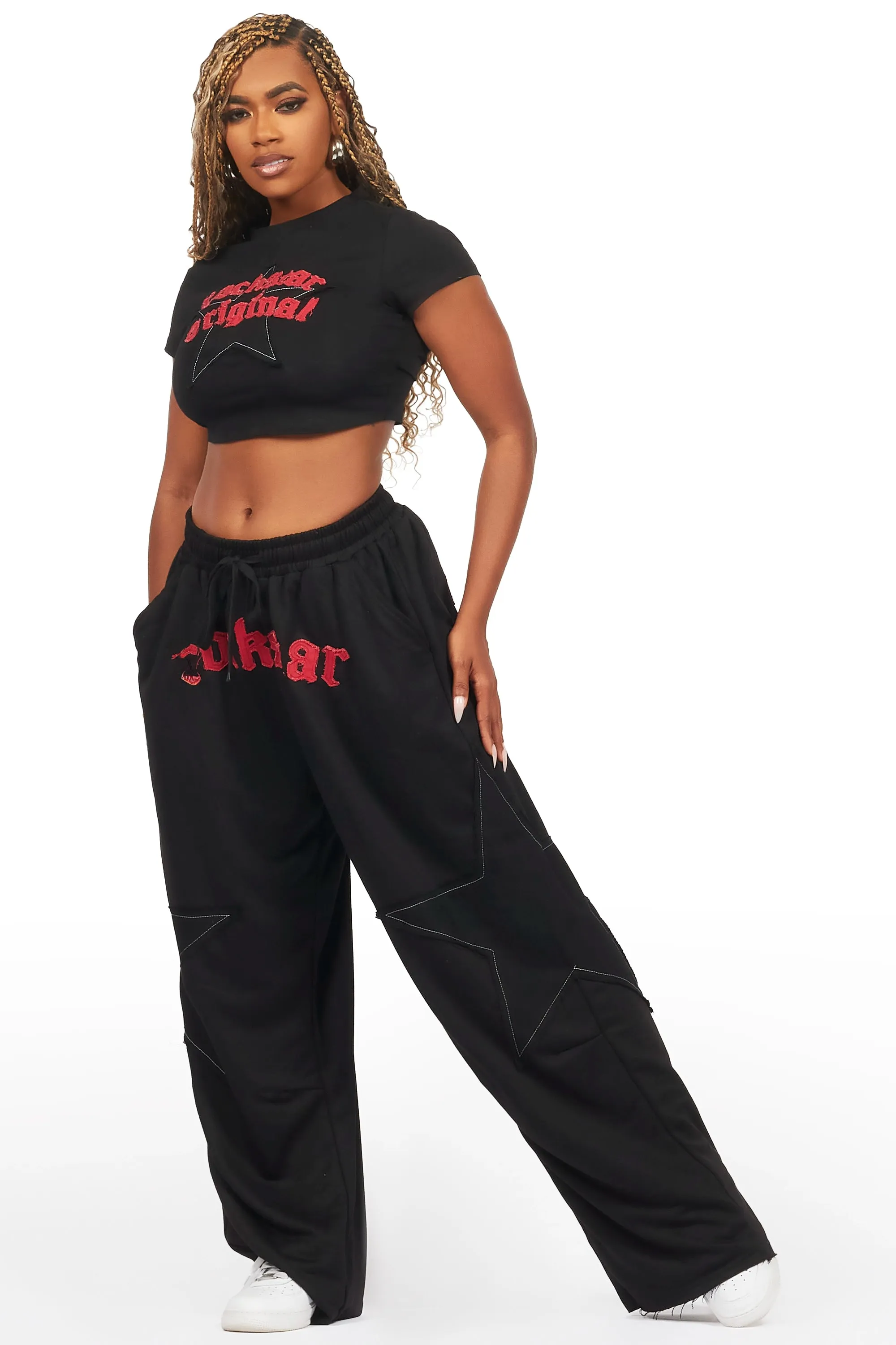 Shelley Black/Red T-Shirt Trackset sold by Rockstar Original