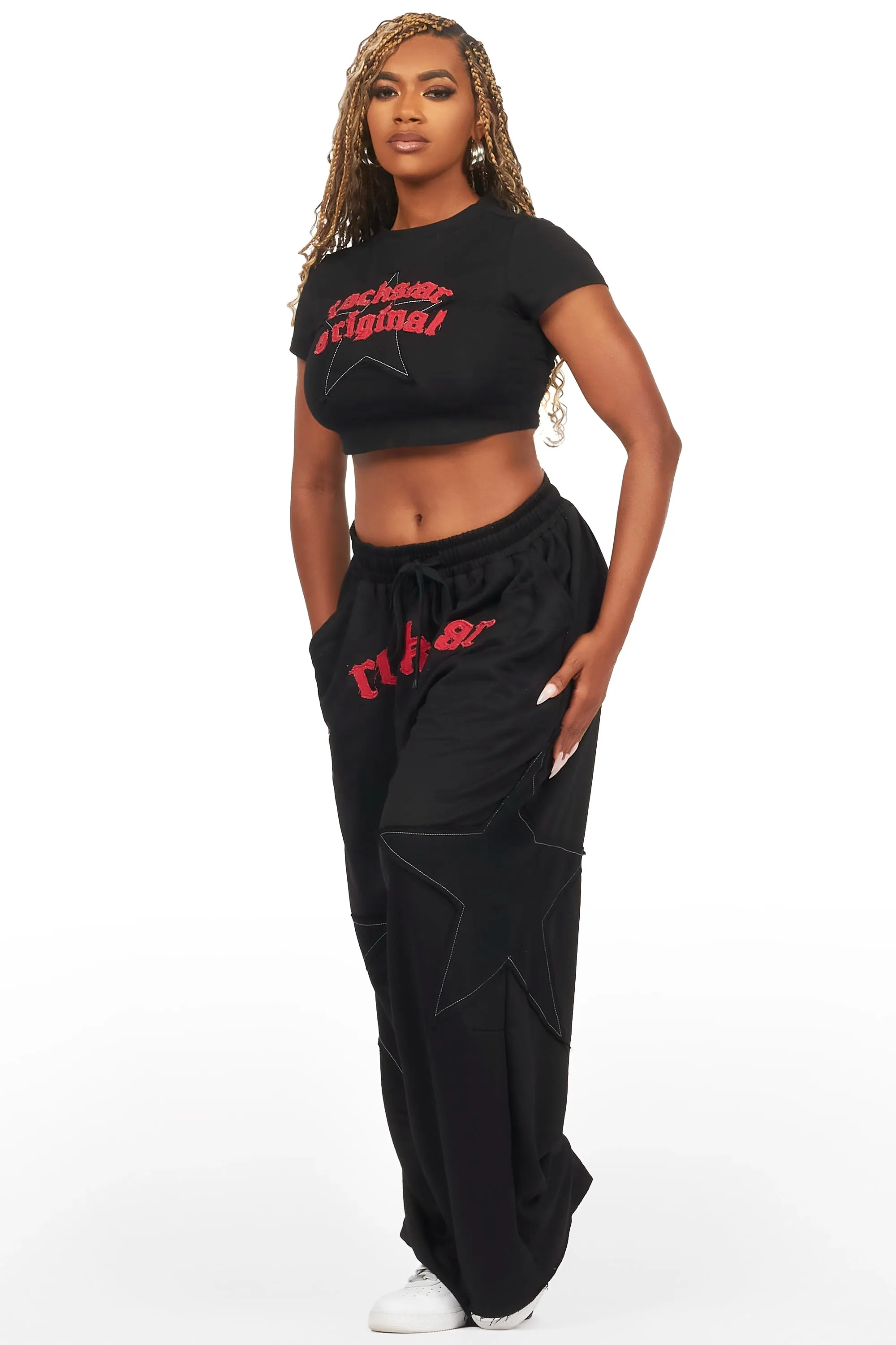 Shelley Black/Red T-Shirt Trackset sold by Rockstar Original product image thumbnail 3