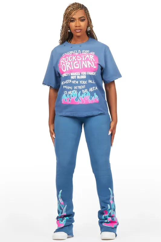 Bridgette Navy T-Shirt Trackset sold by Rockstar Original