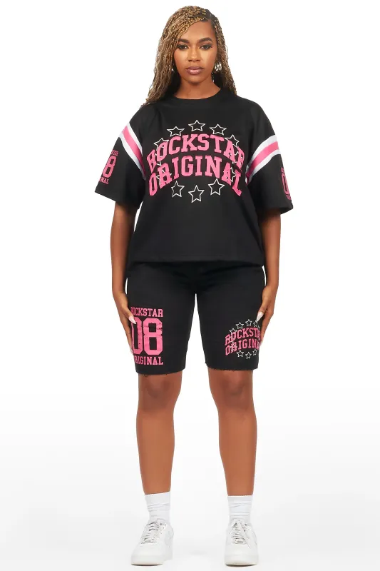 Ronnica Black T-Shirt Short Set sold by Rockstar Original