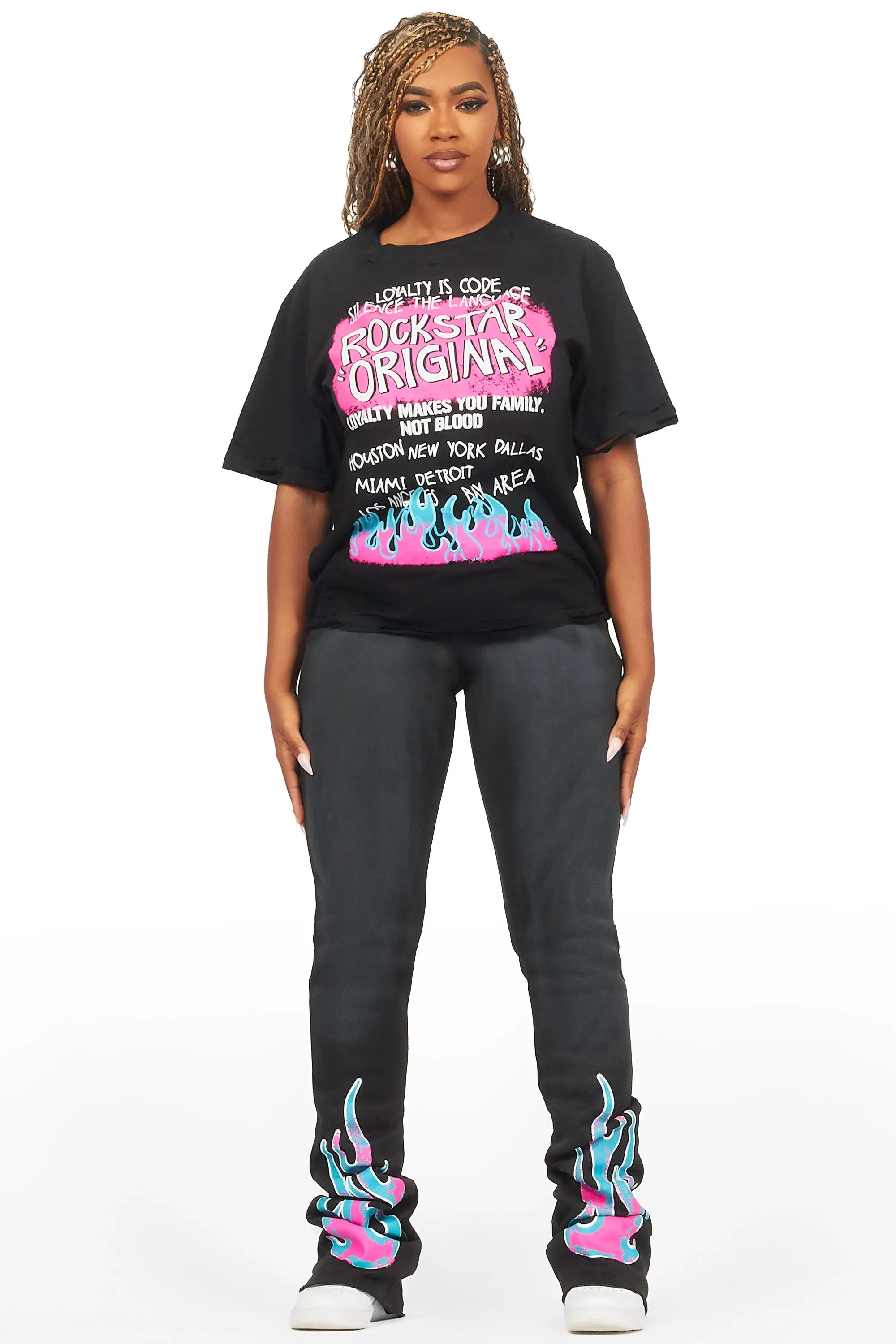 Bridgette Black T-Shirt Trackset sold by Rockstar Original