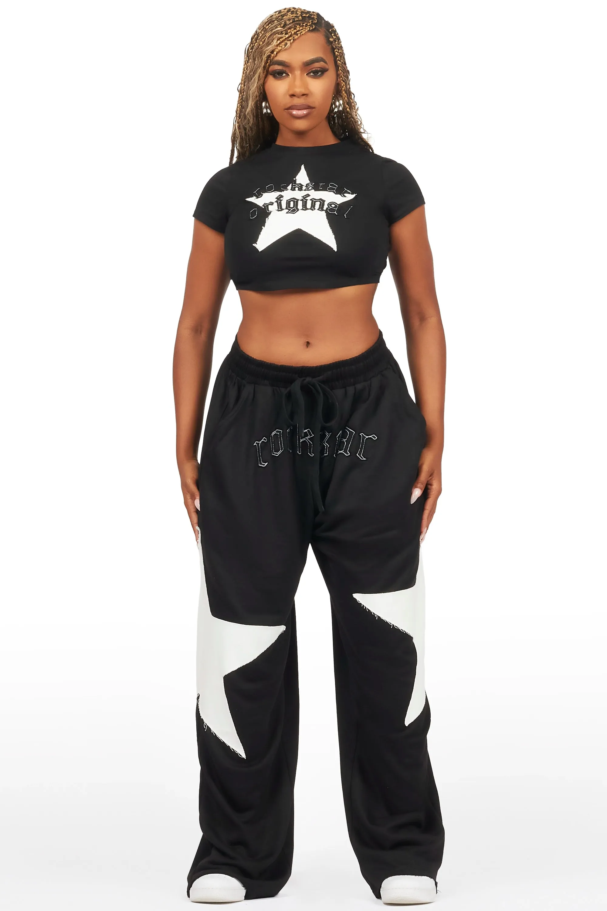 Shelley Black/White T-Shirt Trackset sold by Rockstar Original