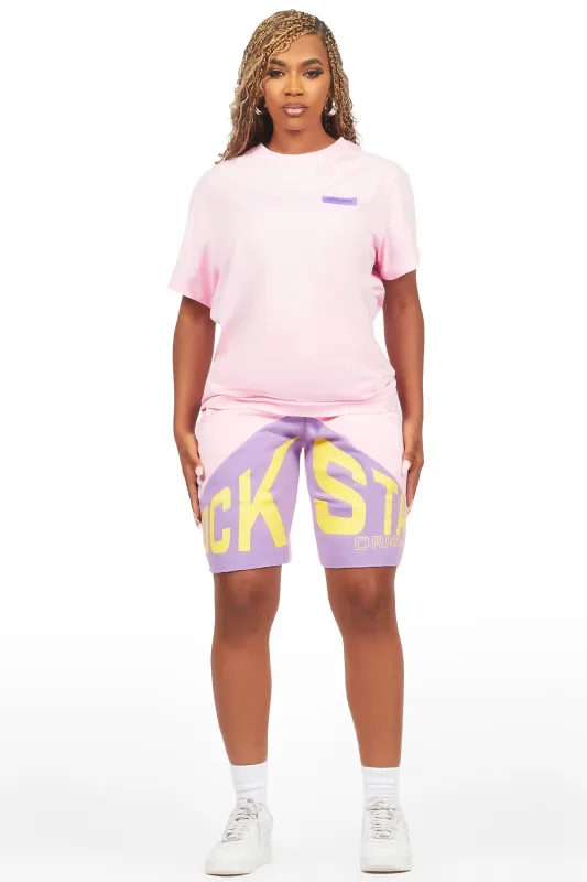 Diona Pink T-Shirt Short Set sold by Rockstar Original