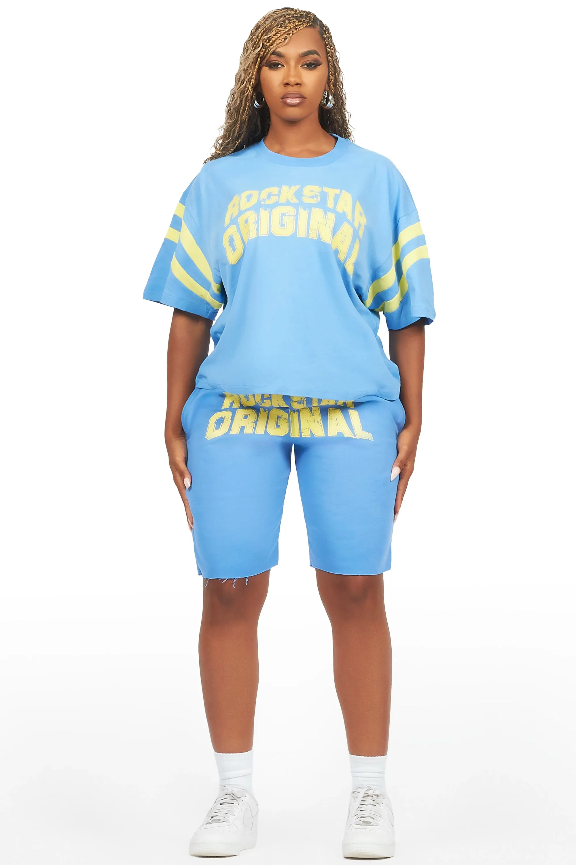 Chikata Blue T-Shirt Short Set sold by Rockstar Original product image thumbnail 2