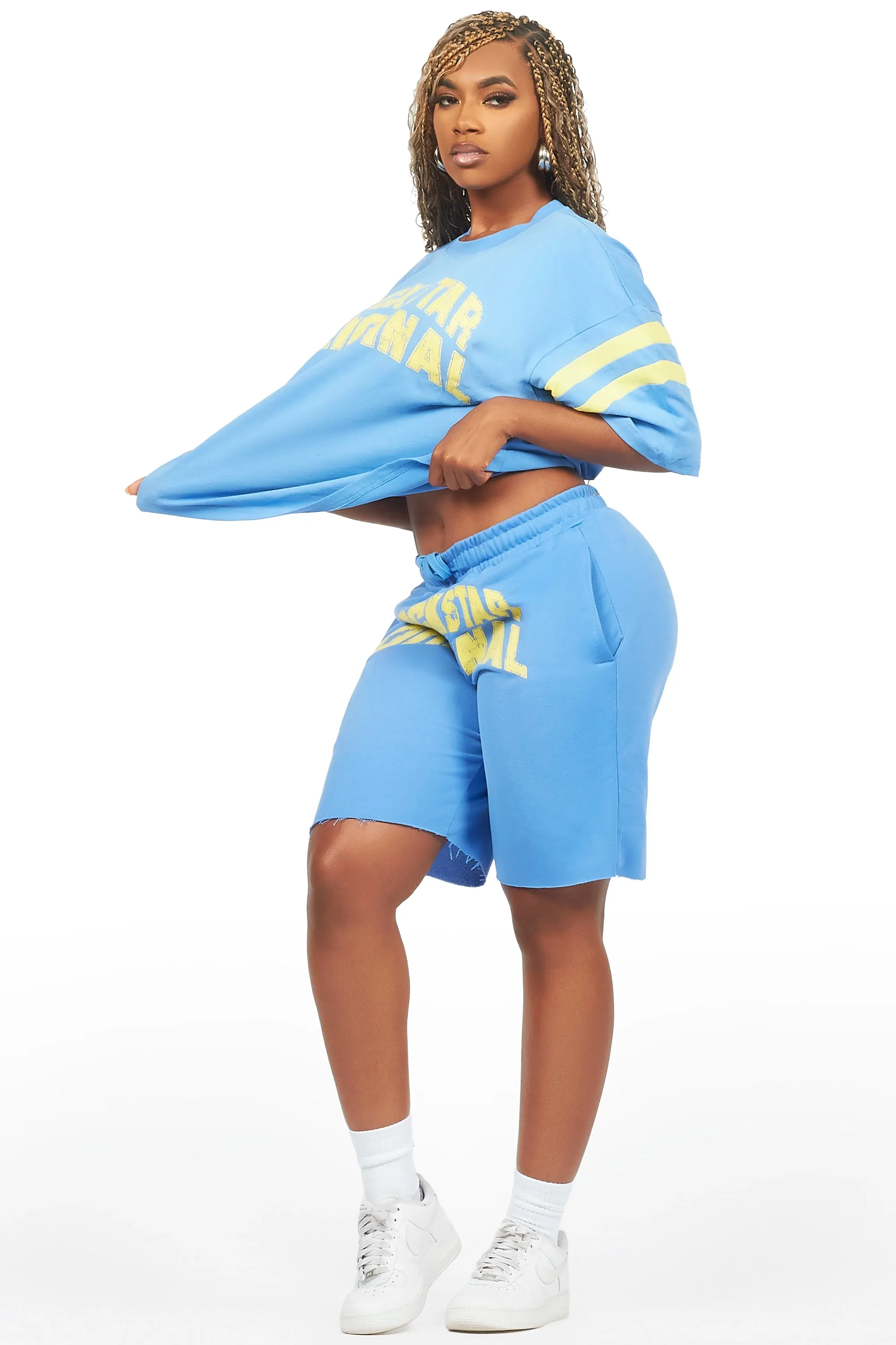 Chikata Blue T-Shirt Short Set sold by Rockstar Original product image thumbnail 3