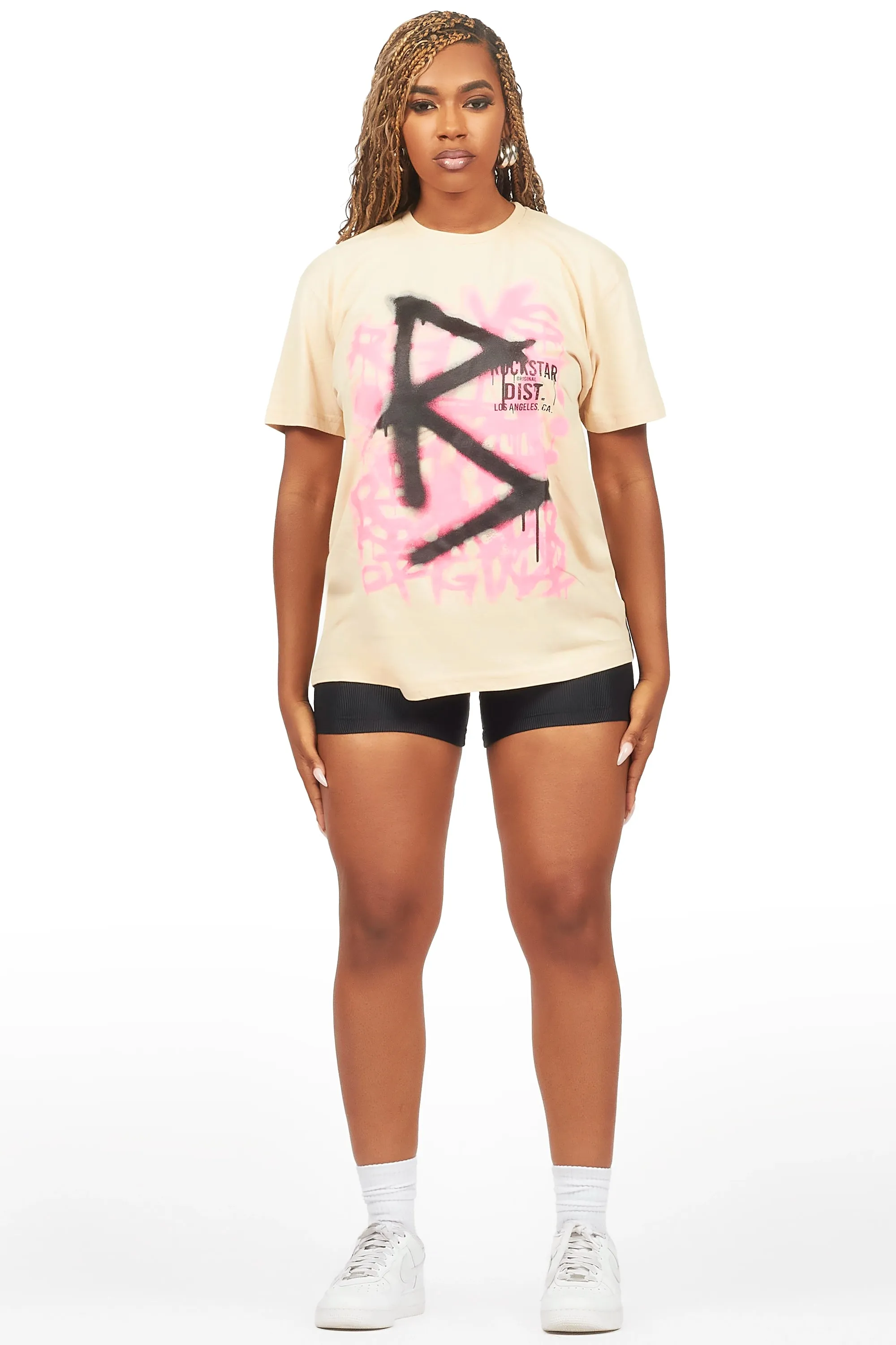 Nahomy Beige Oversized Tee sold by Rockstar Original product image thumbnail 2