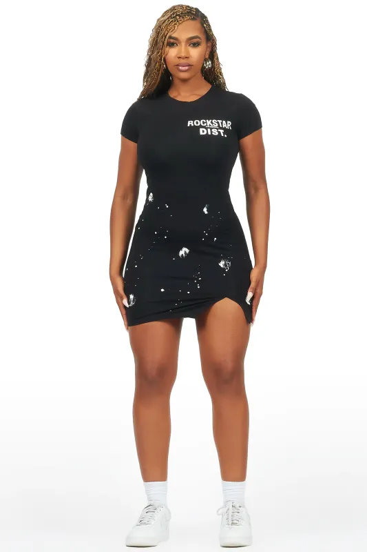Lajuna Black Mini Dress sold by Rockstar Original