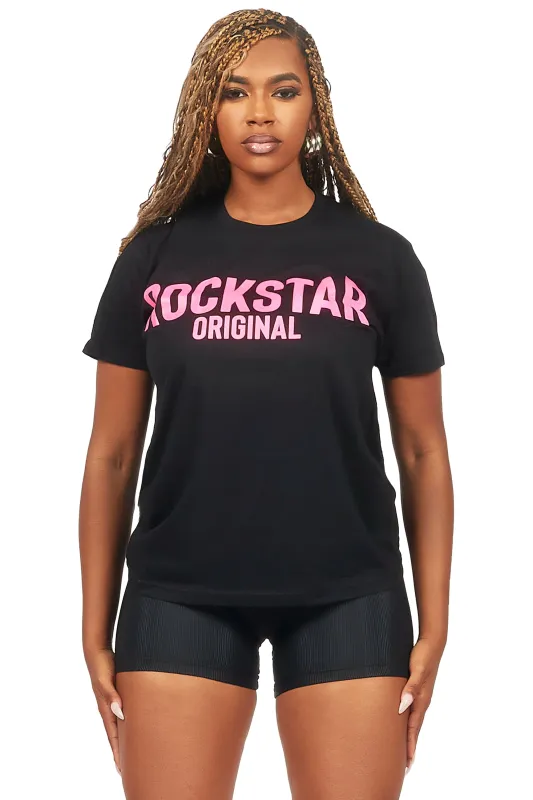 Fana Black/Pink Oversized T-Shirt sold by Rockstar Original
