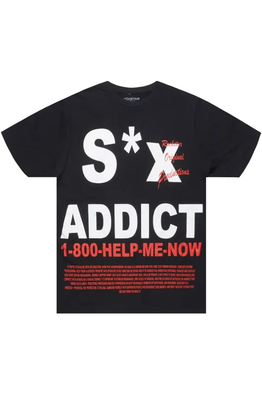 Sharise Black Oversized T-Shirt sold by Rockstar Original