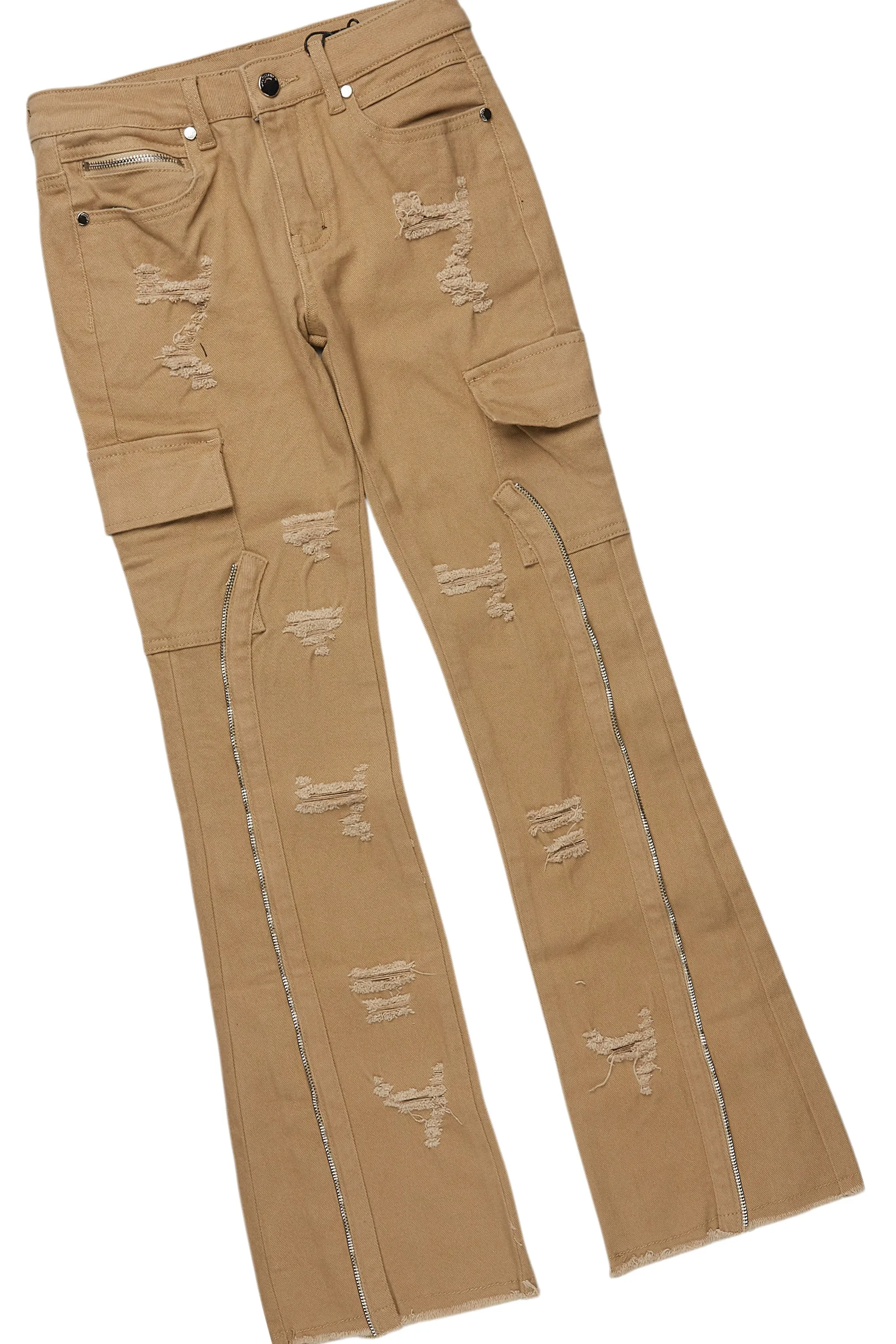 Boys Waller Black/Beige T-Shirt/Stacked Flare Jean Set sold by Rockstar Original product image thumbnail 3