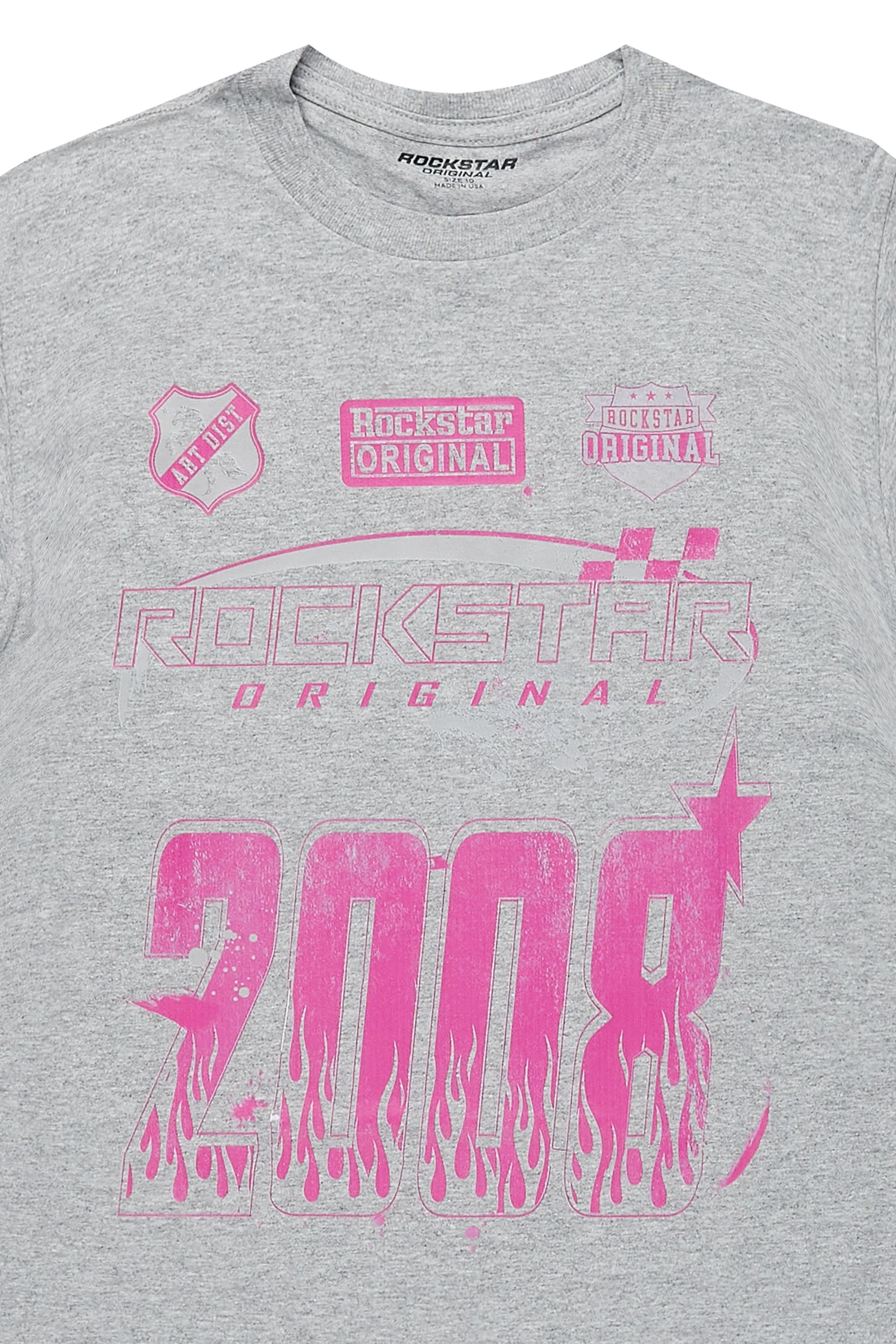 Girls Esha Grey/Pink Graphic T-Shirt sold by Rockstar Original product image thumbnail 2