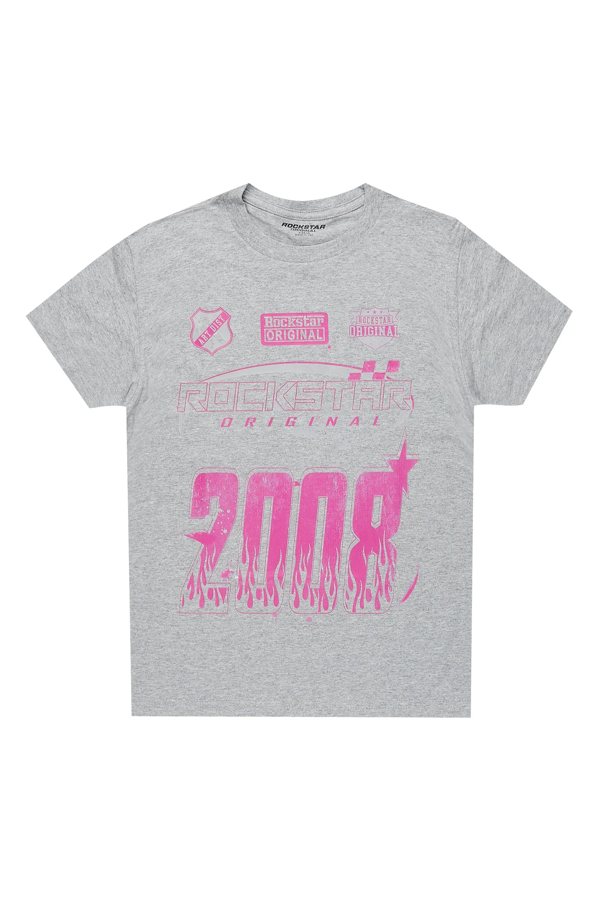 Girls Esha Grey/Pink Graphic T-Shirt sold by Rockstar Original