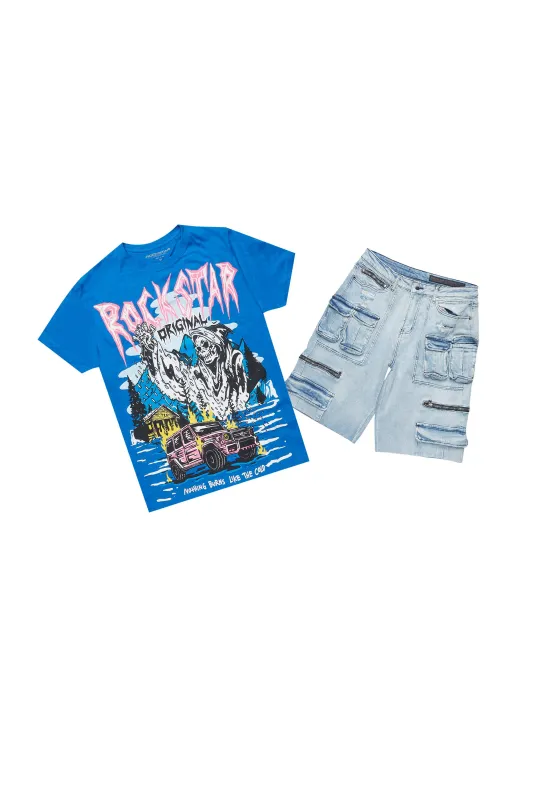 Kip Royal T-Shirt/Denim Short Set sold by Rockstar Original