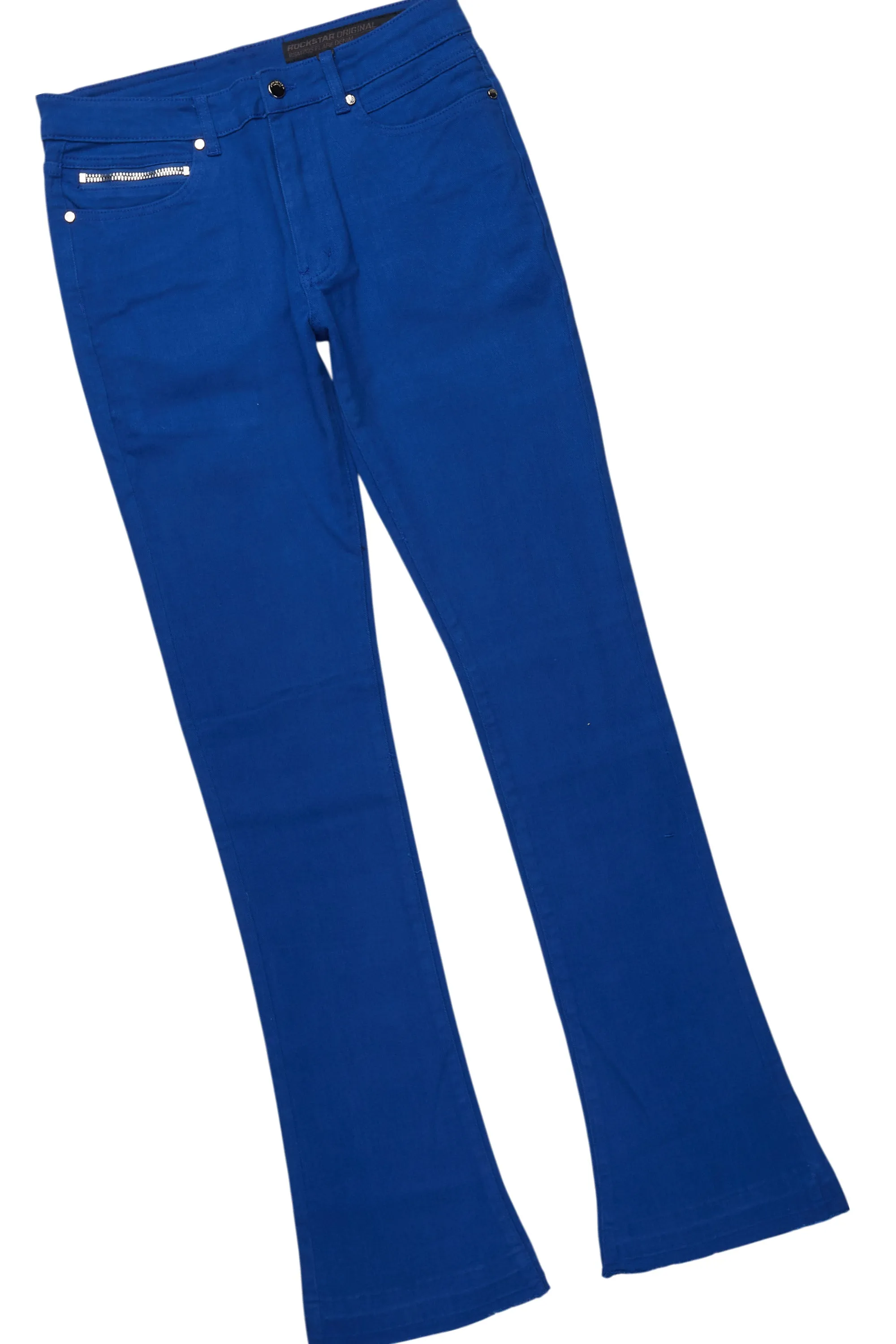 Sana White/Royal T-Shirt/Dag Stacked Flare Jean Set sold by Rockstar Original product image thumbnail 3