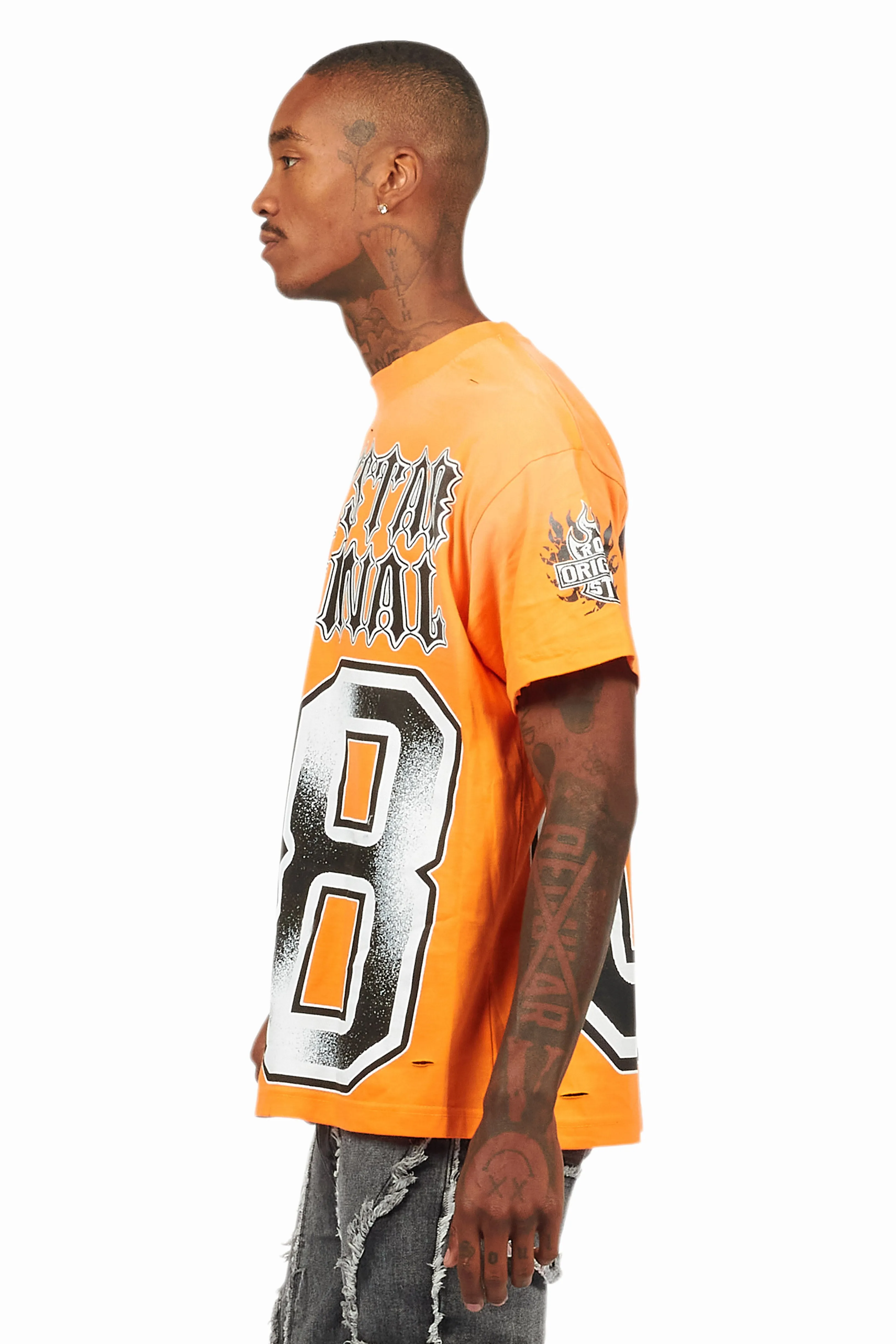 Alim Orange Oversized Graphic T-Shirt sold by Rockstar Original product image thumbnail 5