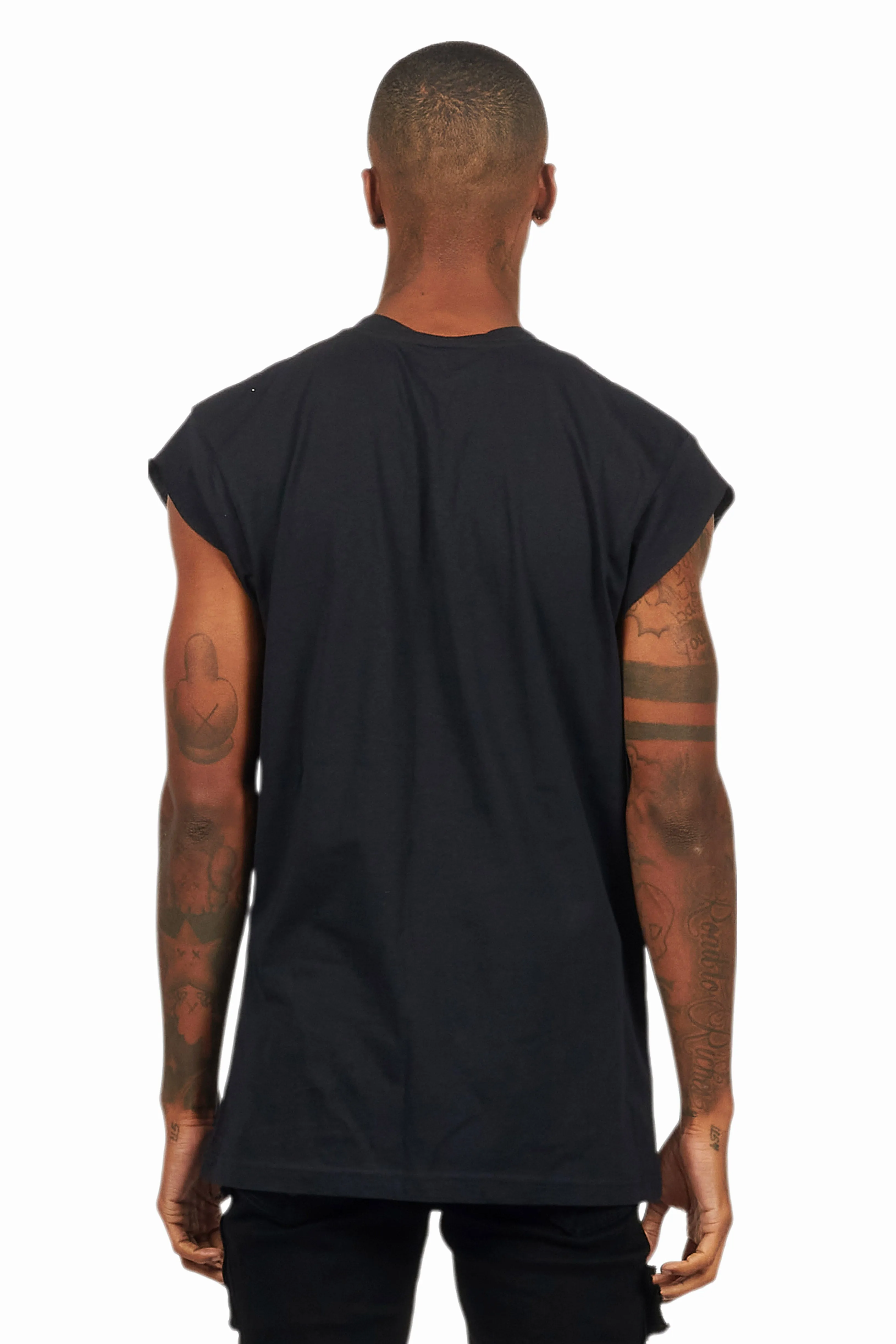 Dallan Black Graphic Muscle T-Shirt sold by Rockstar Original product image thumbnail 4