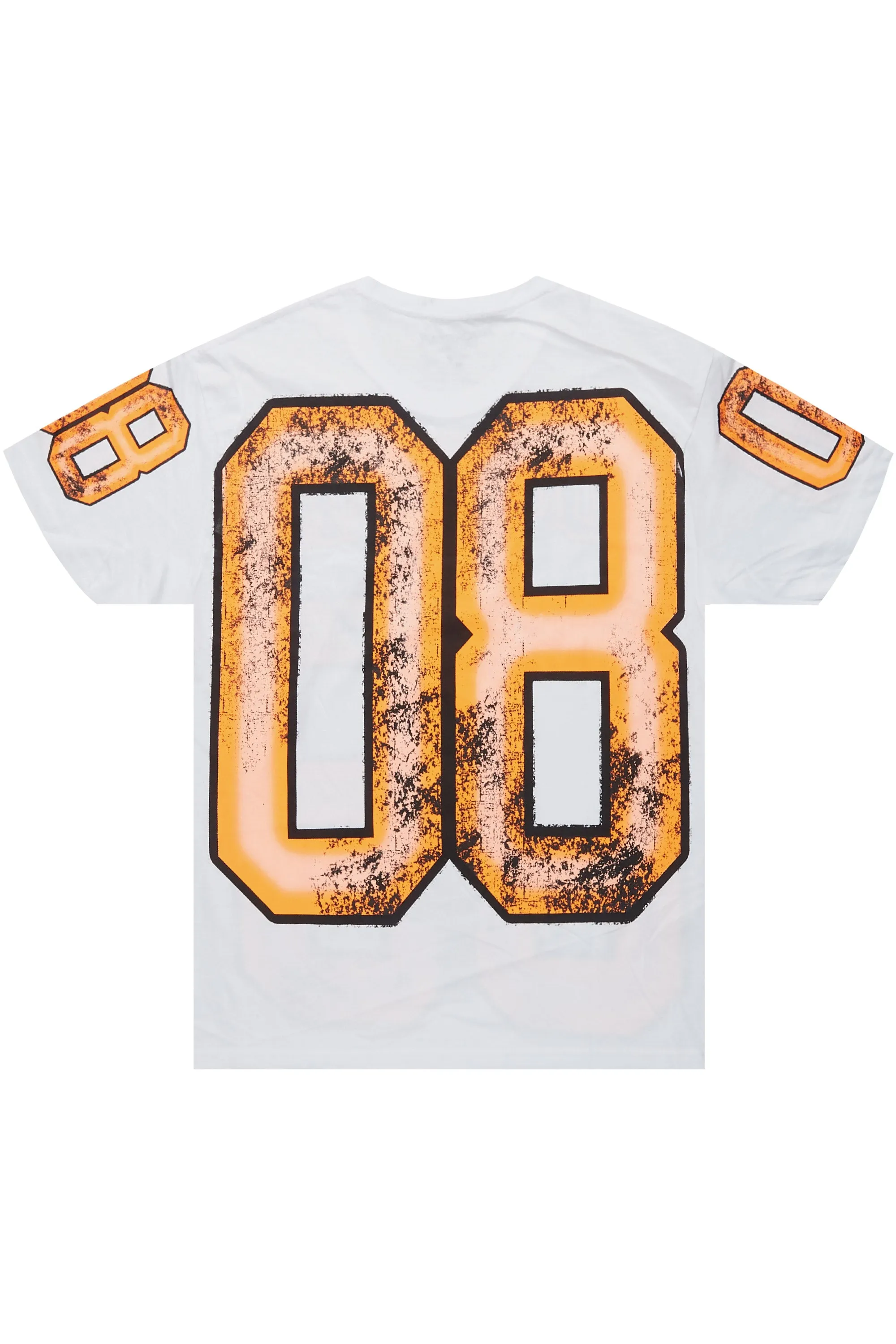 Fields White/Orange Oversized Graphic T-Shirt sold by Rockstar Original product image thumbnail 3