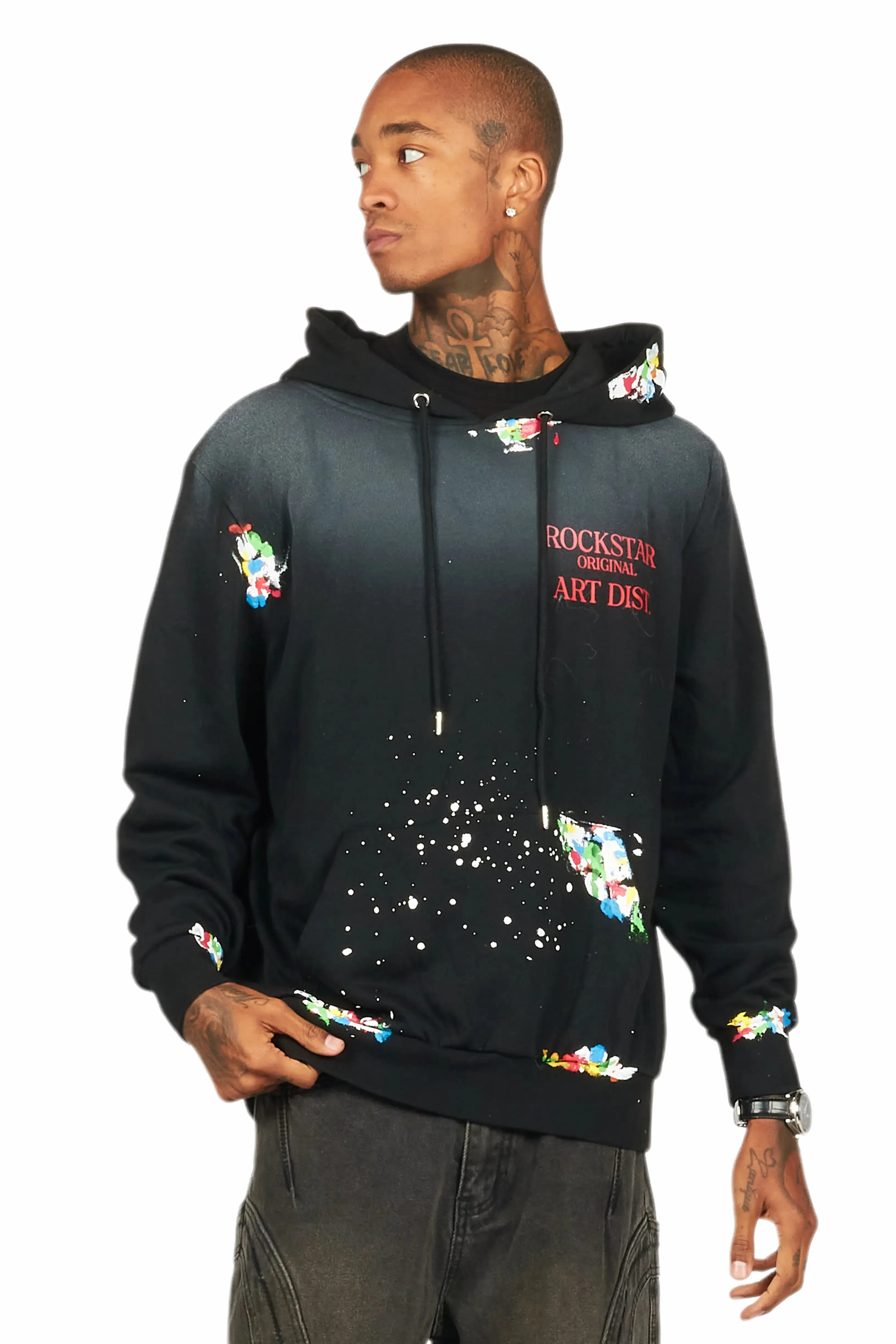 Rockstar Art Dist. Black/Red Graphic Hoodie sold by Rockstar Original product image thumbnail 2