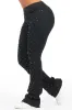 Sareka Black Rhinestone Stacked Flare Jean sold by Rockstar Original