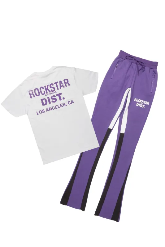 ★adidas★ 3S PINSTRIPES T-PURPLE IY7225 Adicolor 3-Stripes Pinstripe Tee - Purple | adidas Hong Kong
