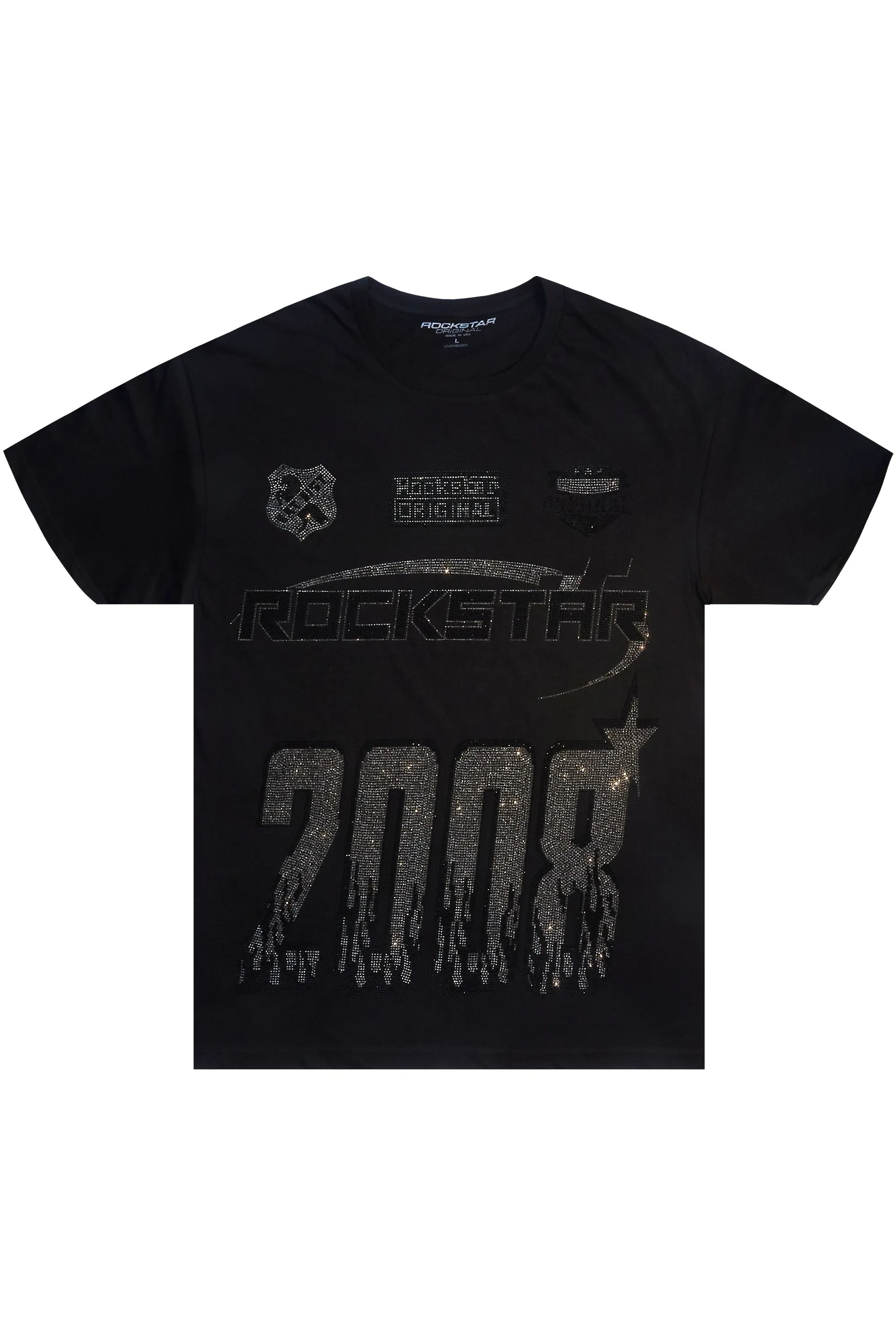 Brazen Black Graphic Rhinestone T-Shirt sold by Rockstar Original