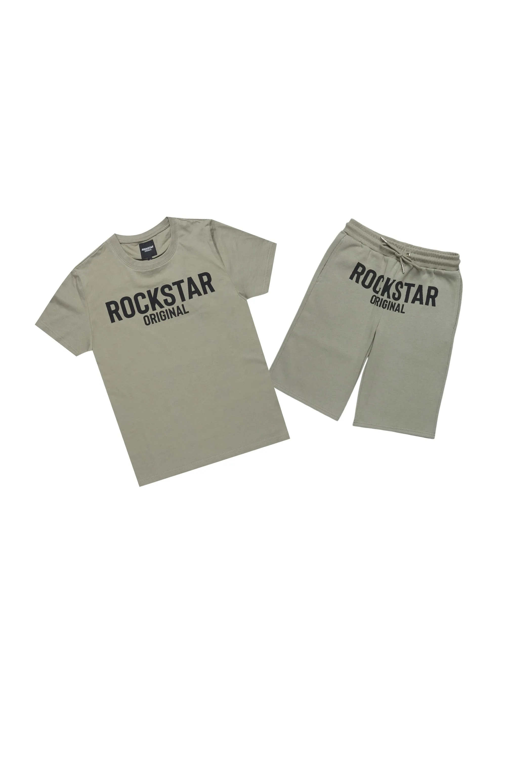Boys Sana Army Green Short Set sold by Rockstar Original