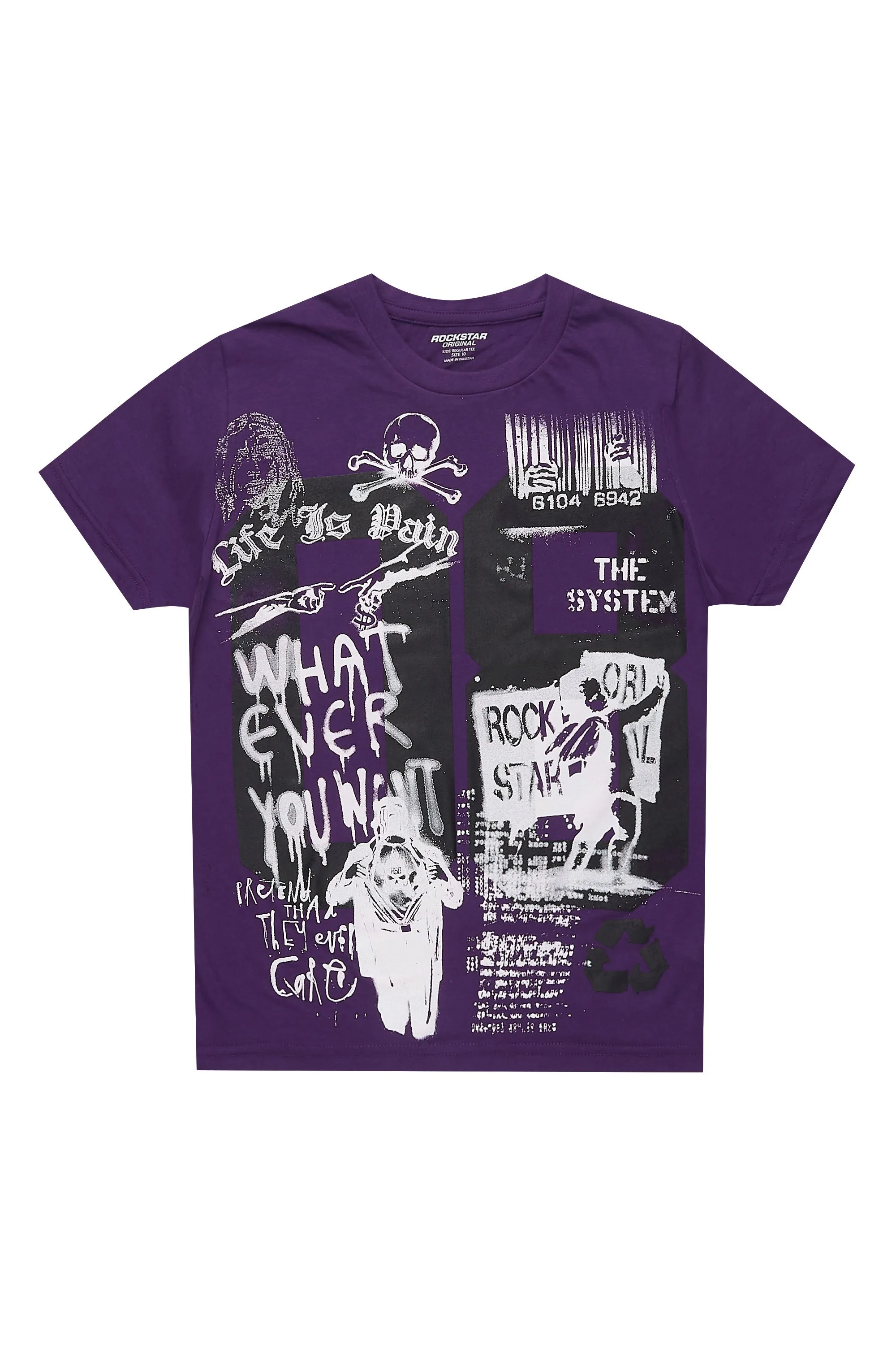 Boys Beau Purple Graphic T-Shirt sold by Rockstar Original