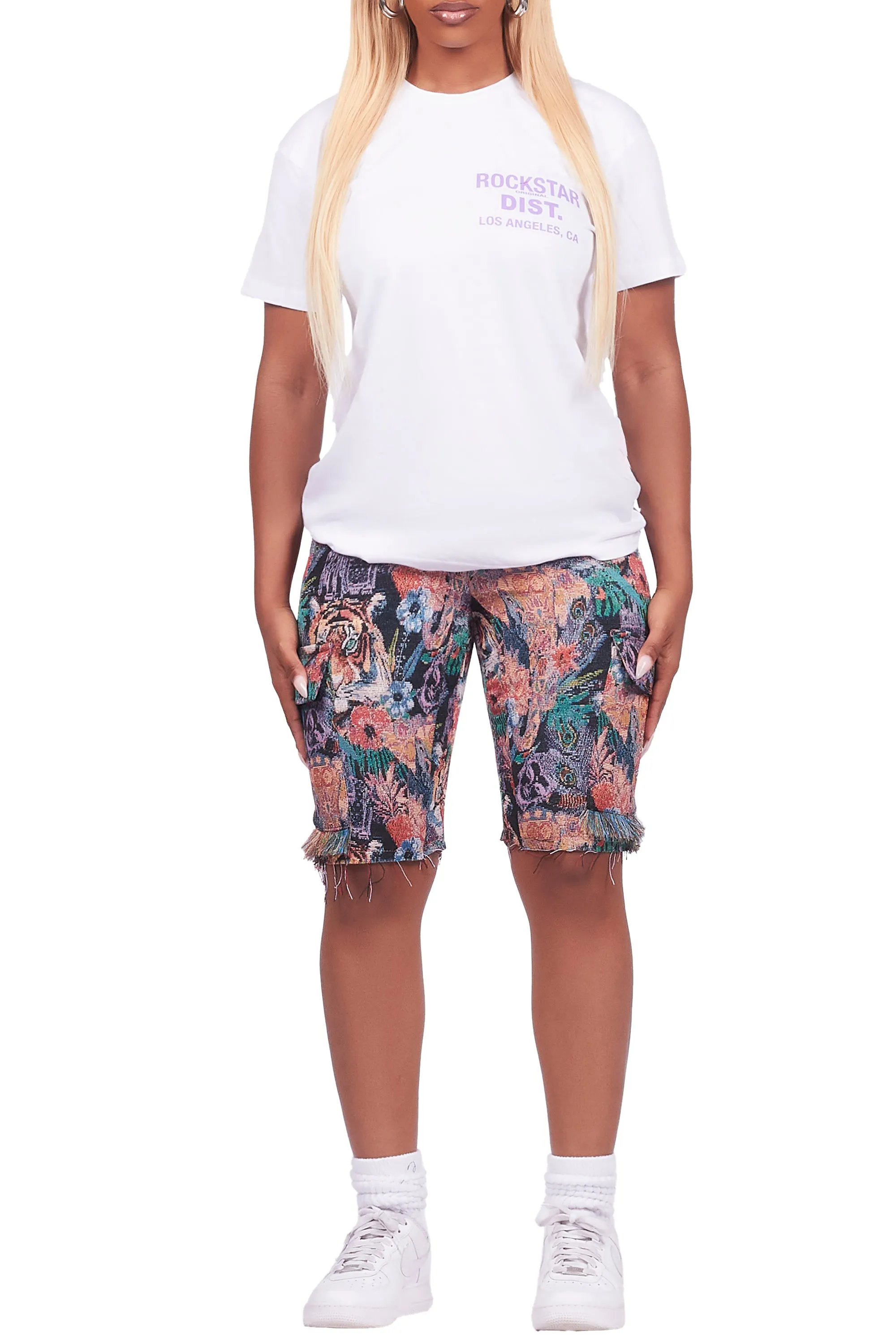 Rena White/Black T-Shirt Short Set sold by Rockstar Original product image thumbnail 2