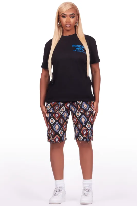 Andraila Black T-Shirt Short Set sold by Rockstar Original