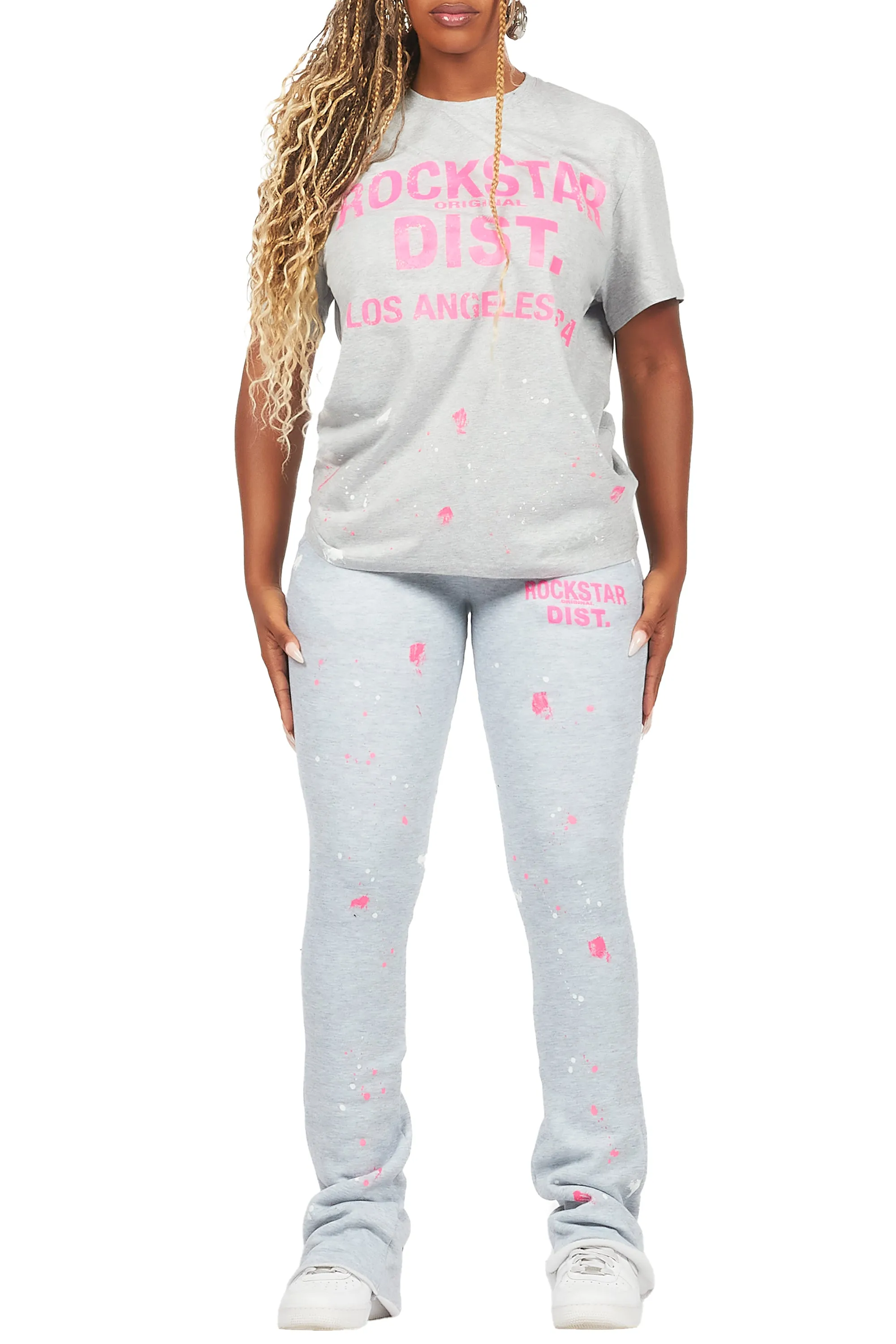 Jalynn Heather Grey T-Shirt Trackset sold by Rockstar Original product image thumbnail 2