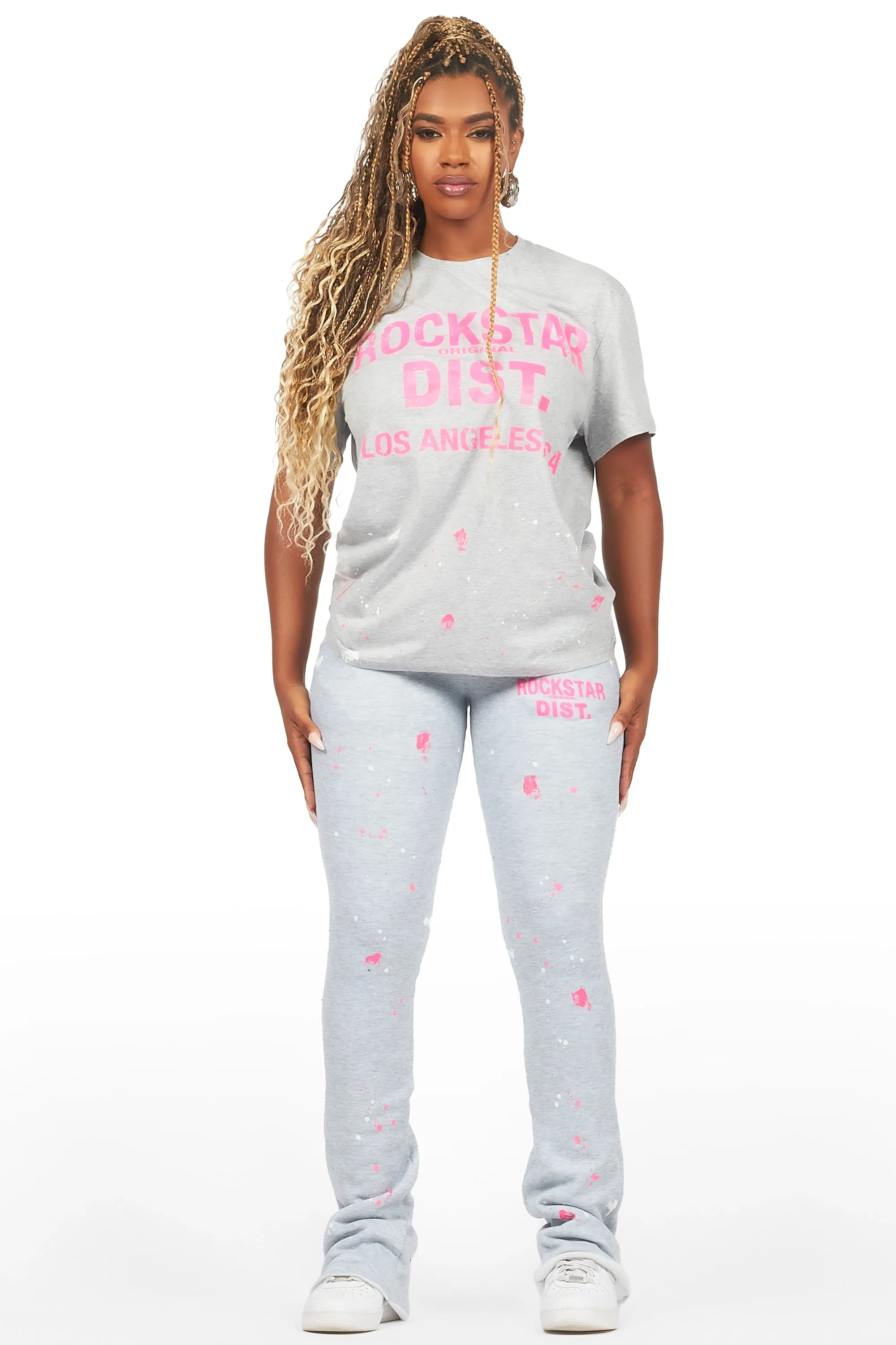 Jalynn Heather Grey T-Shirt Trackset sold by Rockstar Original