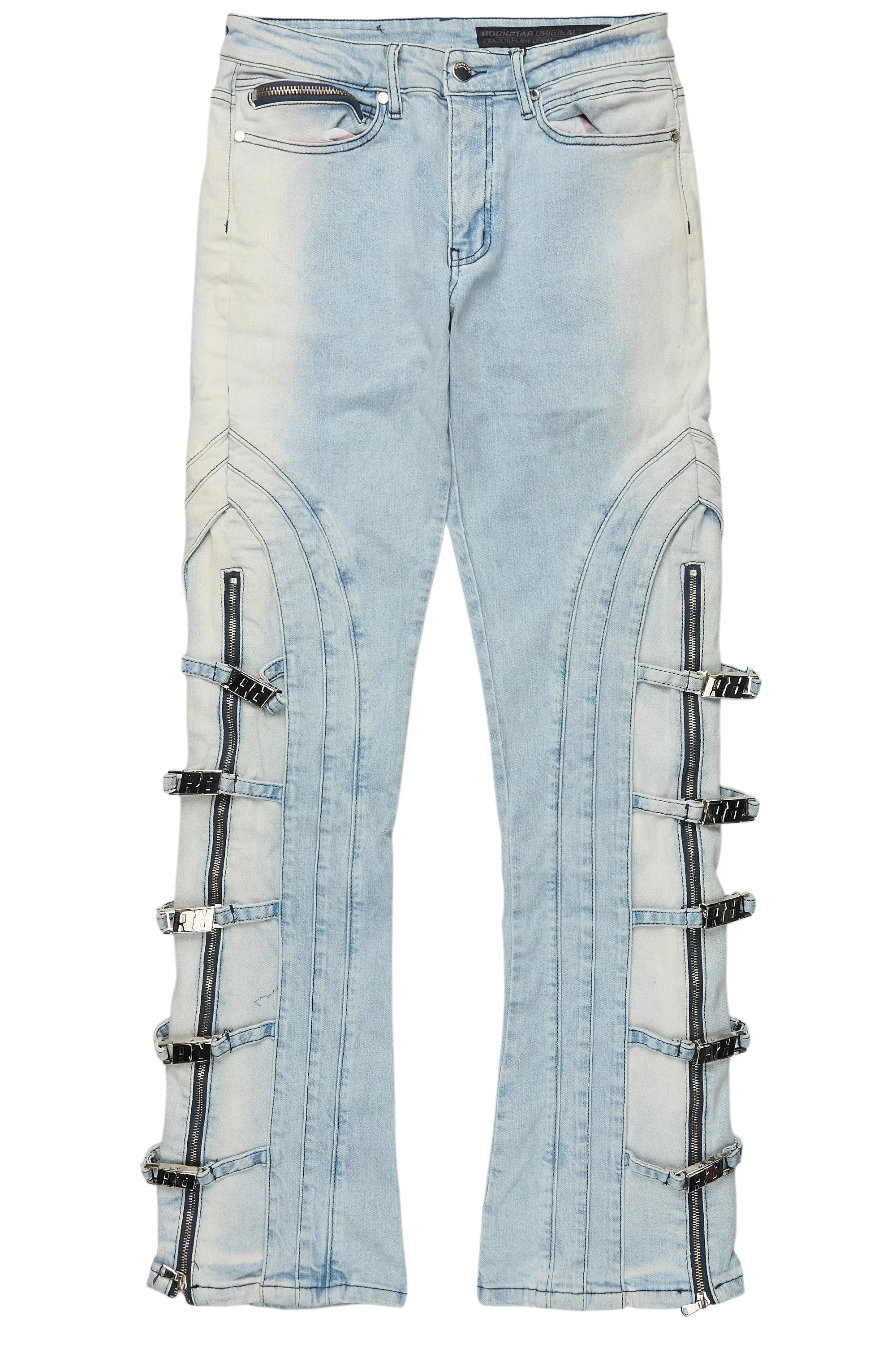 Attila Light Blue Stacked Flare Jean sold by Rockstar Original product image thumbnail 2