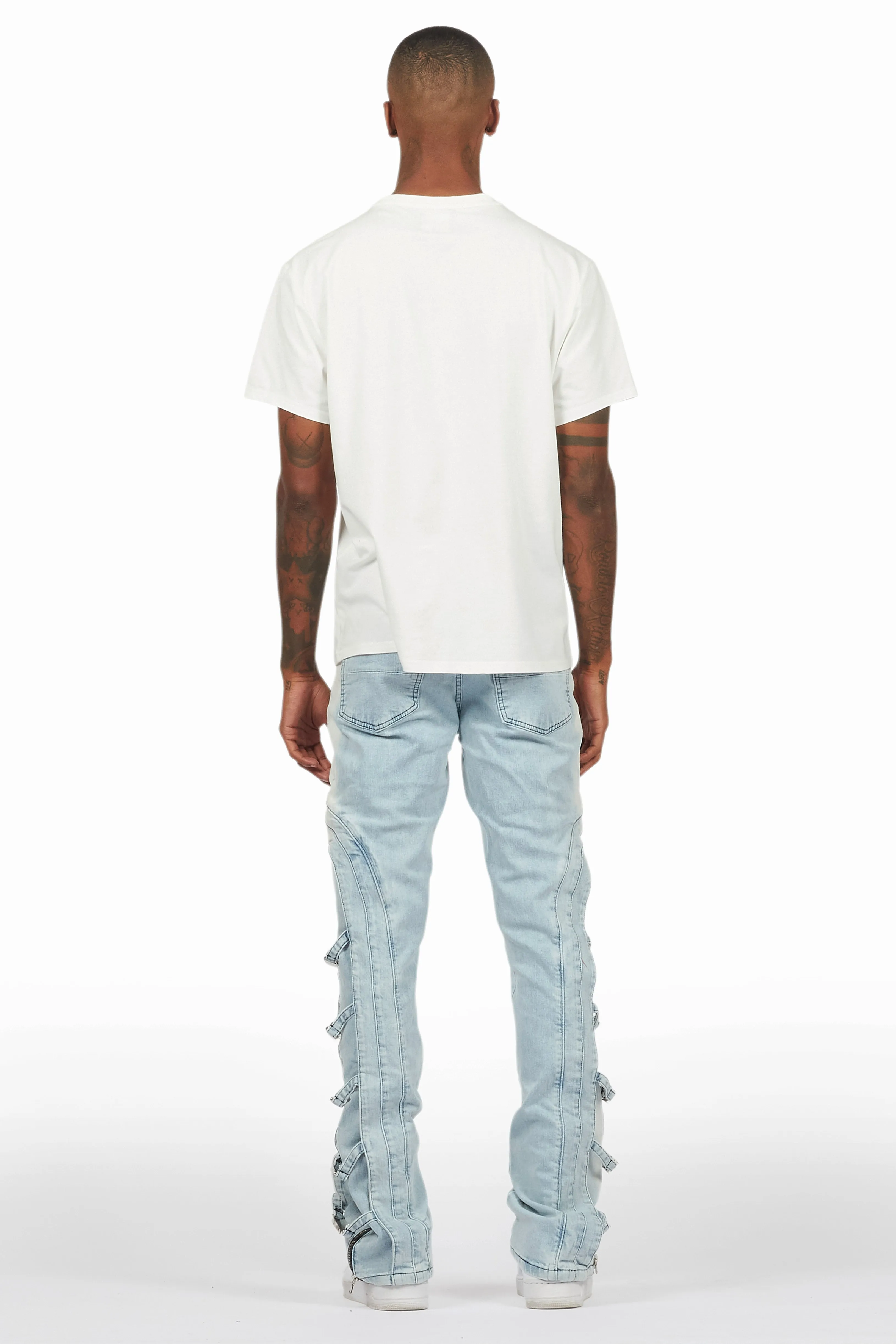Attila Light Blue Stacked Flare Jean sold by Rockstar Original product image thumbnail 5