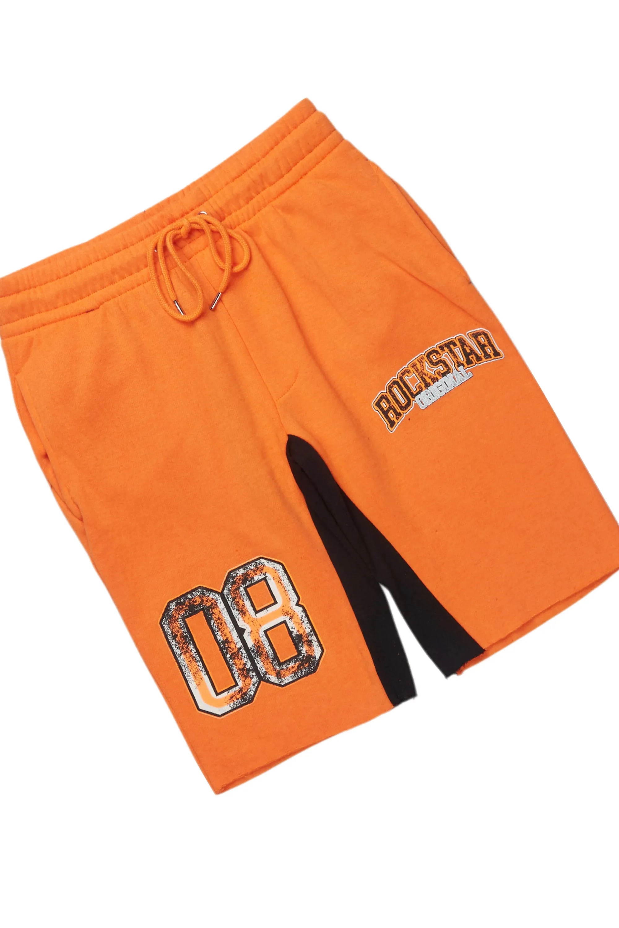 Fields White/Orange Raw Edge T-Shirt Short Set sold by Rockstar Original product image thumbnail 4