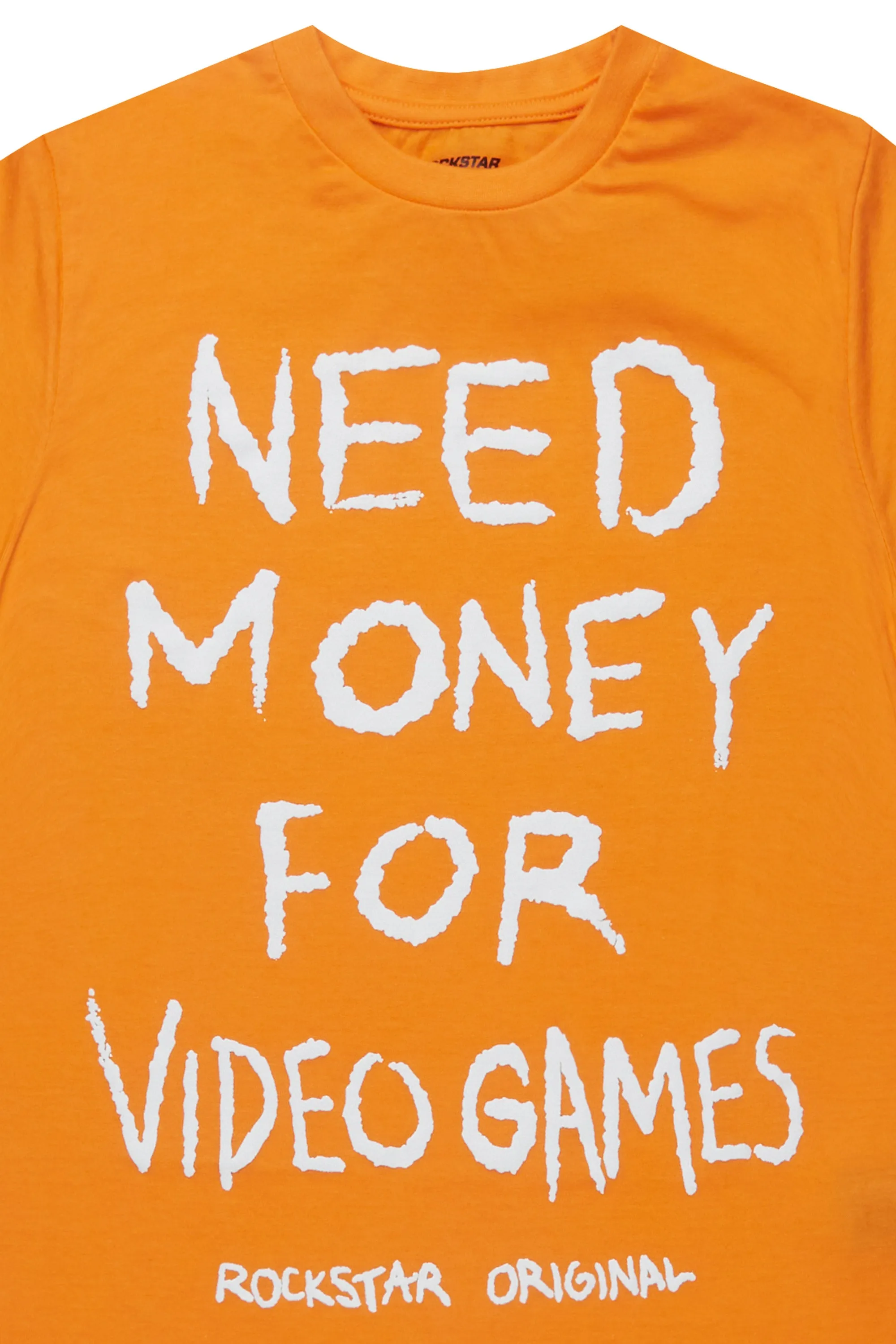 Boys M4 Video Games Orange/White Graphic T-Shirt sold by Rockstar Original product image thumbnail 2