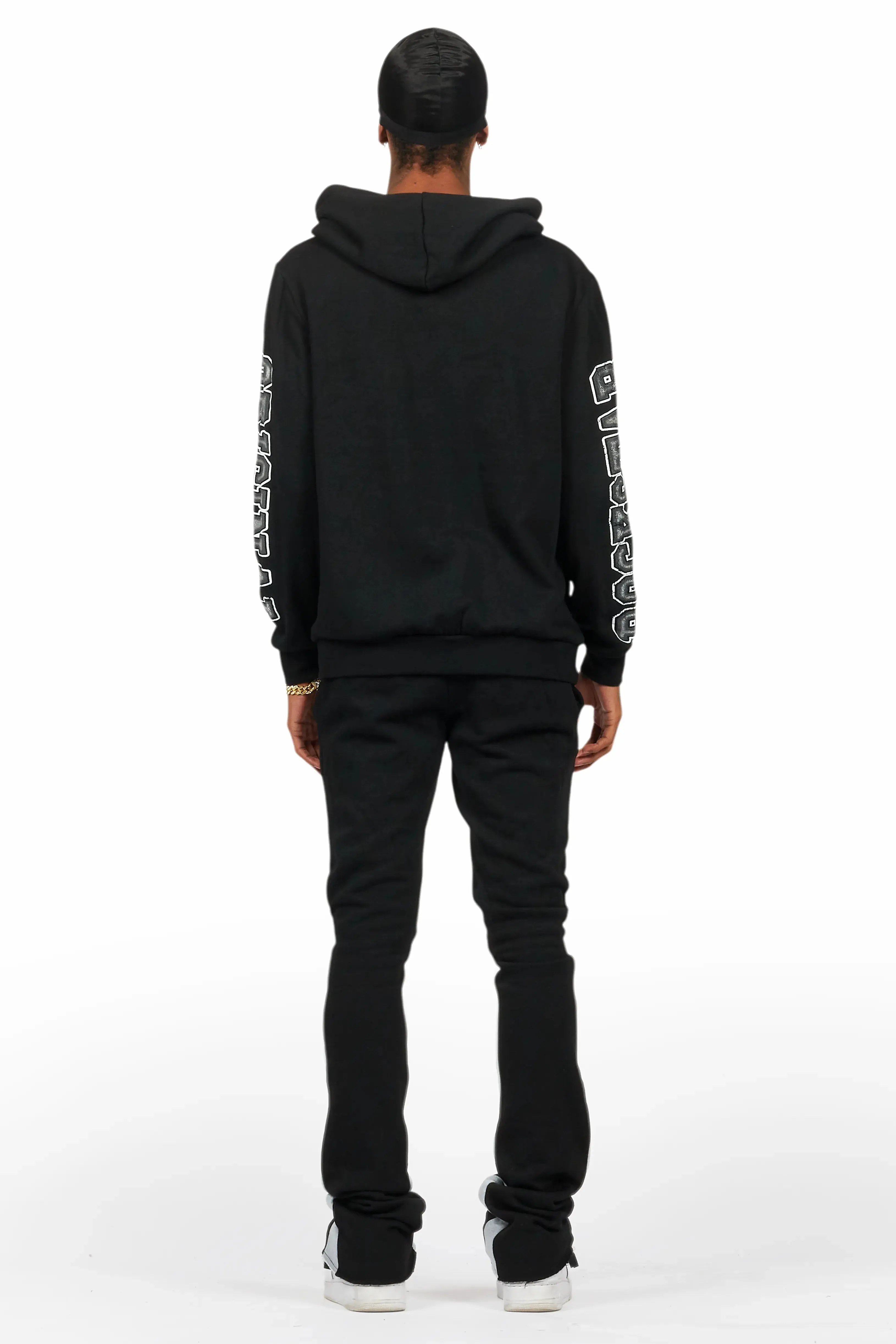 Fields Black/White Stacked Flare Hoodie Track Set sold by Rockstar Original product image thumbnail 4