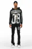 Fields Black/White Stacked Flare Hoodie Track Set sold by Rockstar Original
