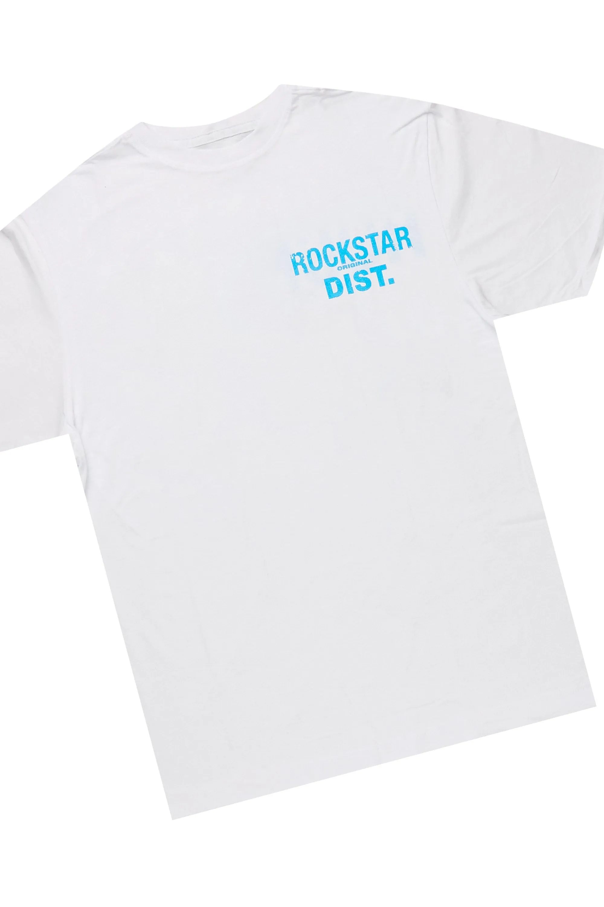 Quentin White/Blue T-Shirt/Stacked Flare Jean Set sold by Rockstar Original product image thumbnail 2