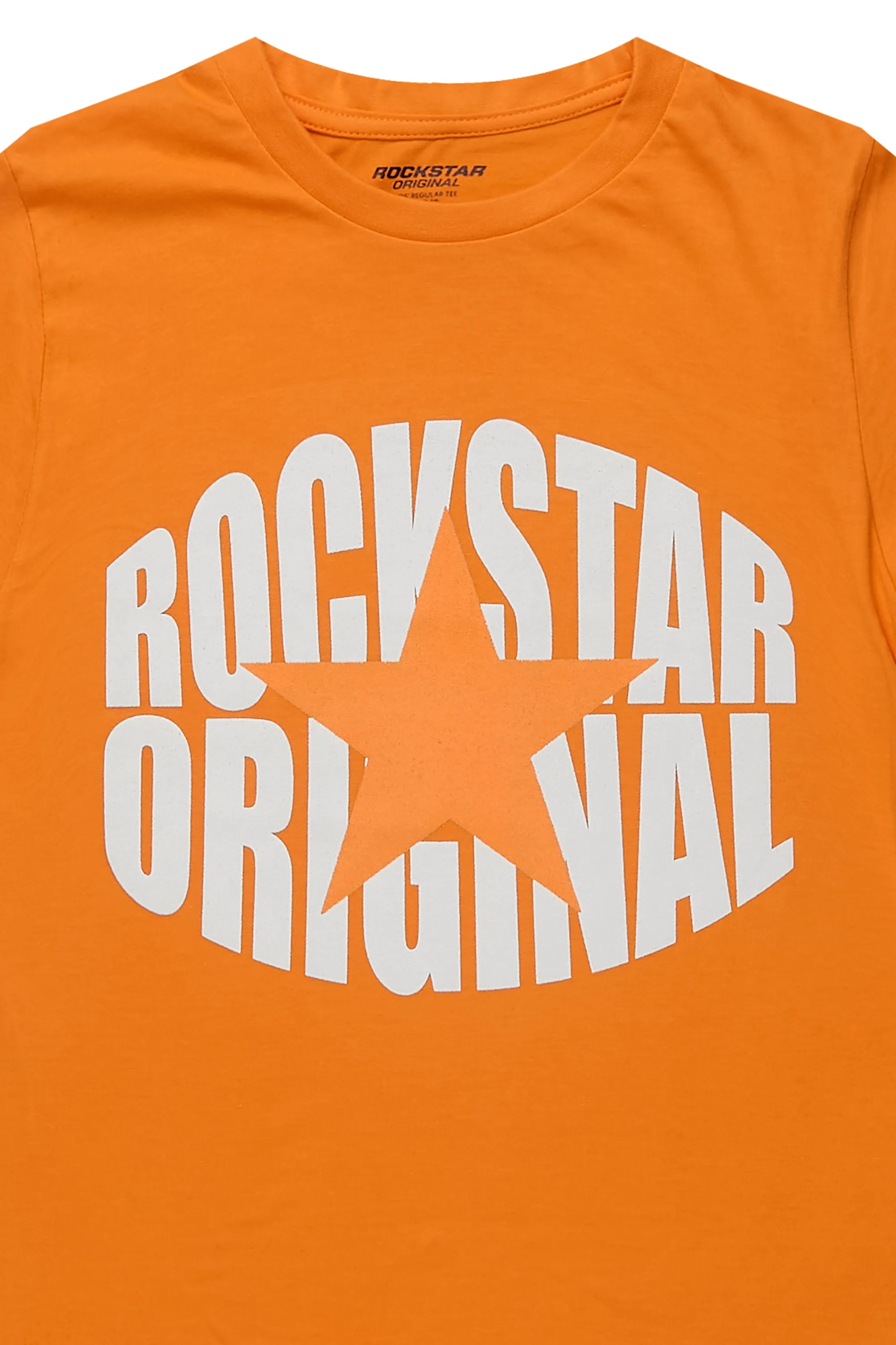 Boys Ezra Orange/White Graphic T-Shirt sold by Rockstar Original product image thumbnail 2