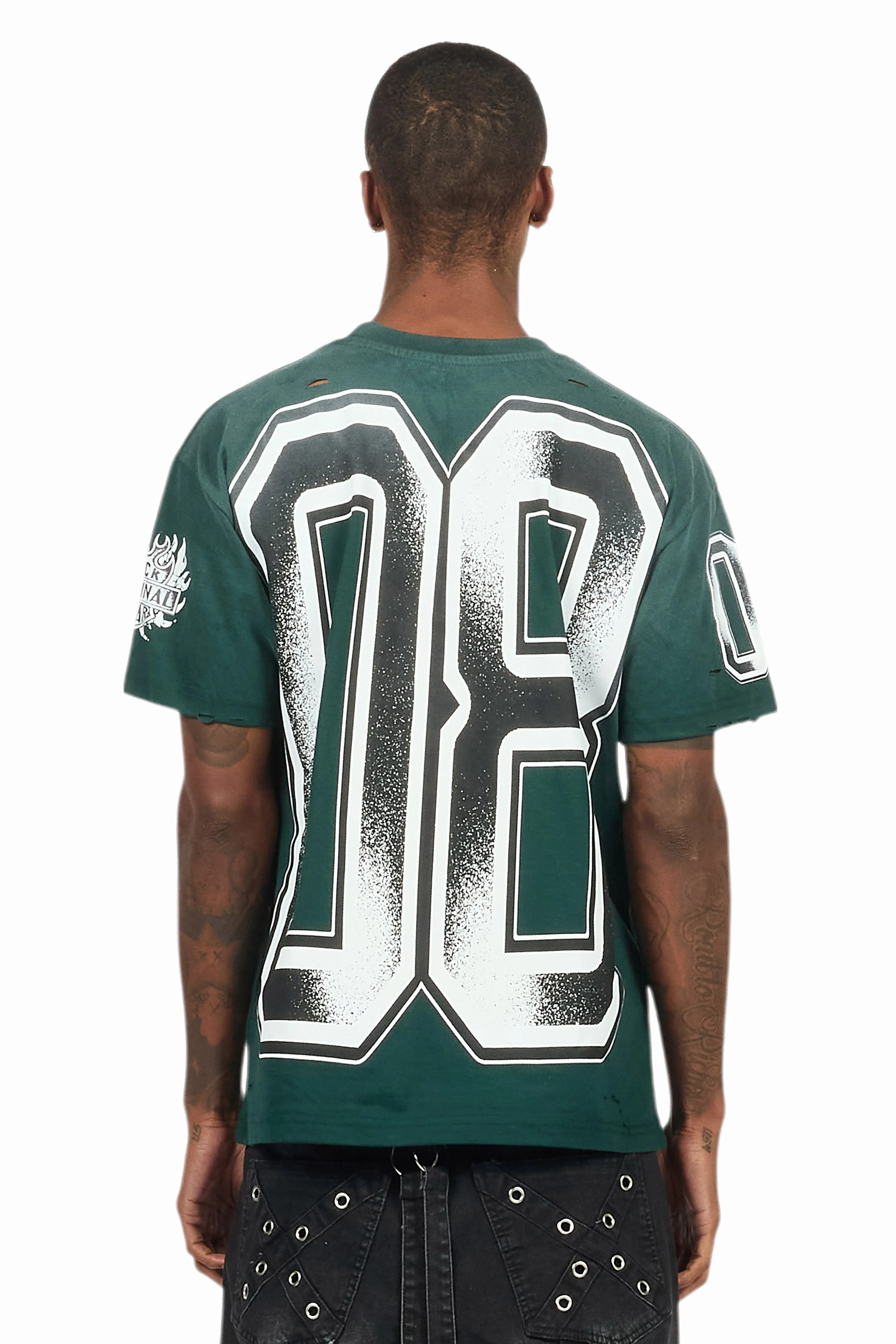 Alim Dark Green Oversized Graphic T-Shirt sold by Rockstar Original product image thumbnail 5