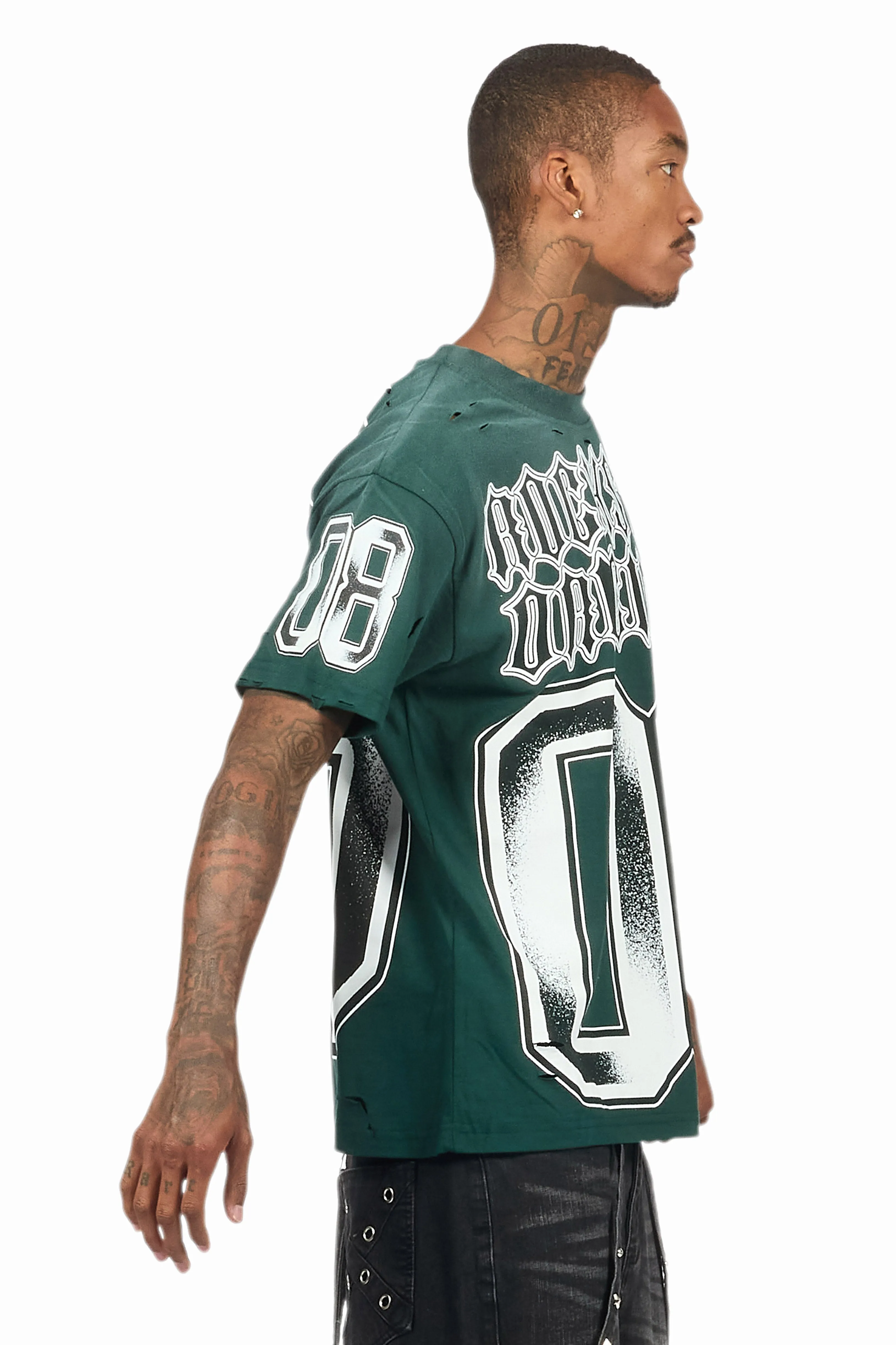 Alim Dark Green Oversized Graphic T-Shirt sold by Rockstar Original product image thumbnail 4
