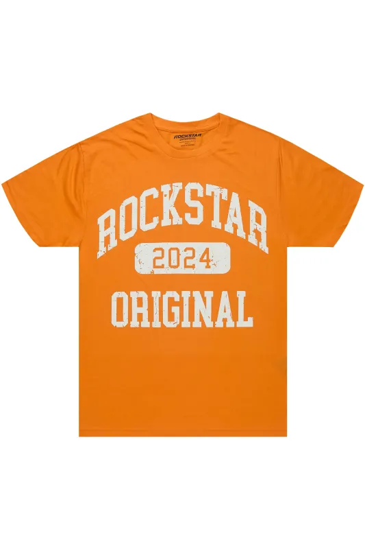 Myesha Orange Oversized T-Shirt sold by Rockstar Original