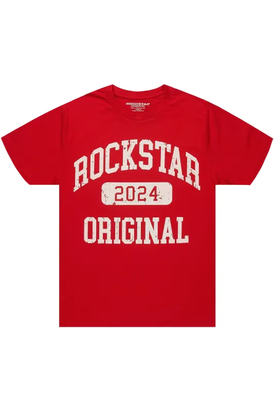 Myesha Red Oversized T-Shirt sold by Rockstar Original